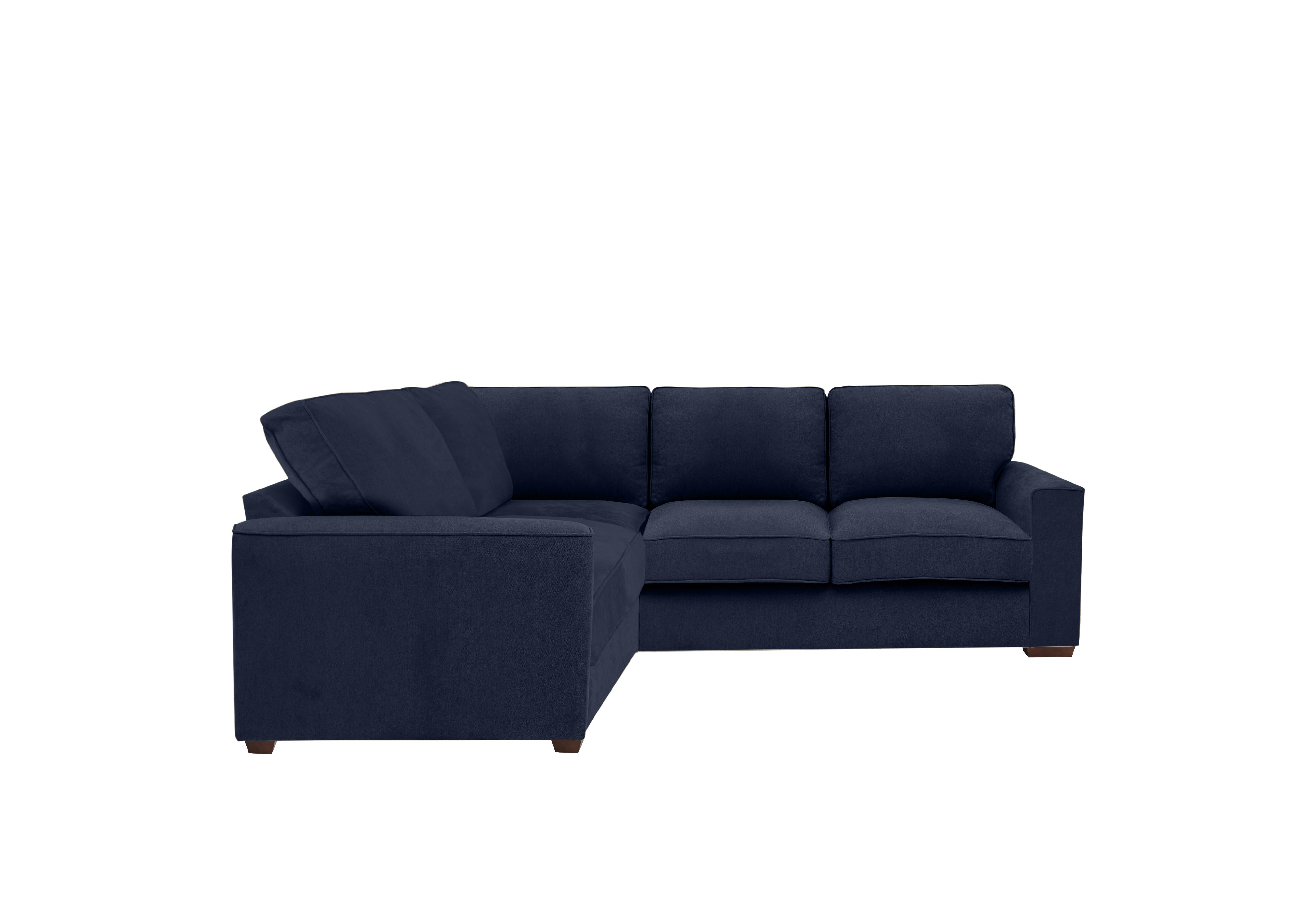 Cory Small Fabric Corner Classic Back Sofa in Cosmo Navy on Furniture Village
