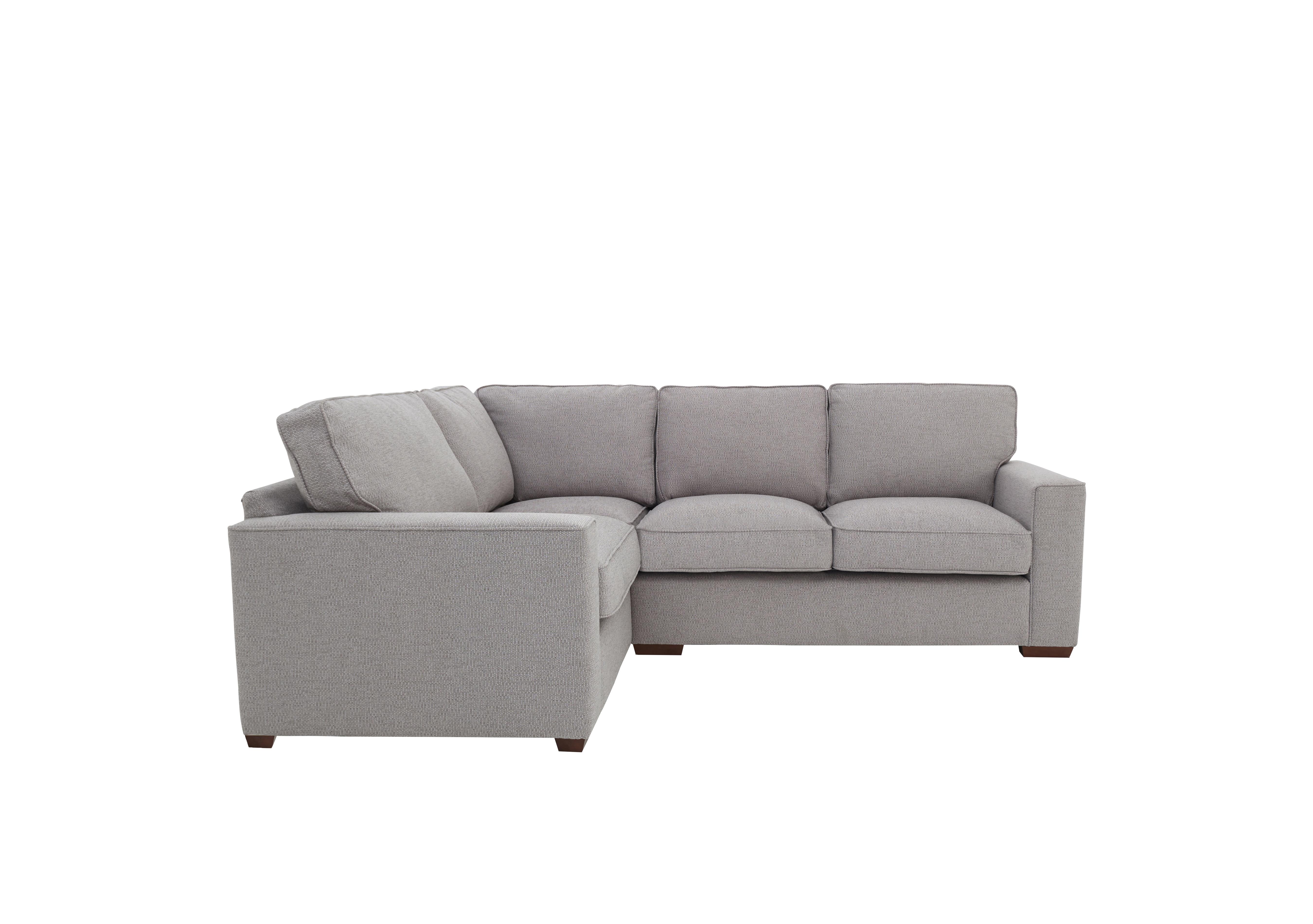 Cory Small Fabric Corner Classic Back Sofa in Dallas Silver on Furniture Village