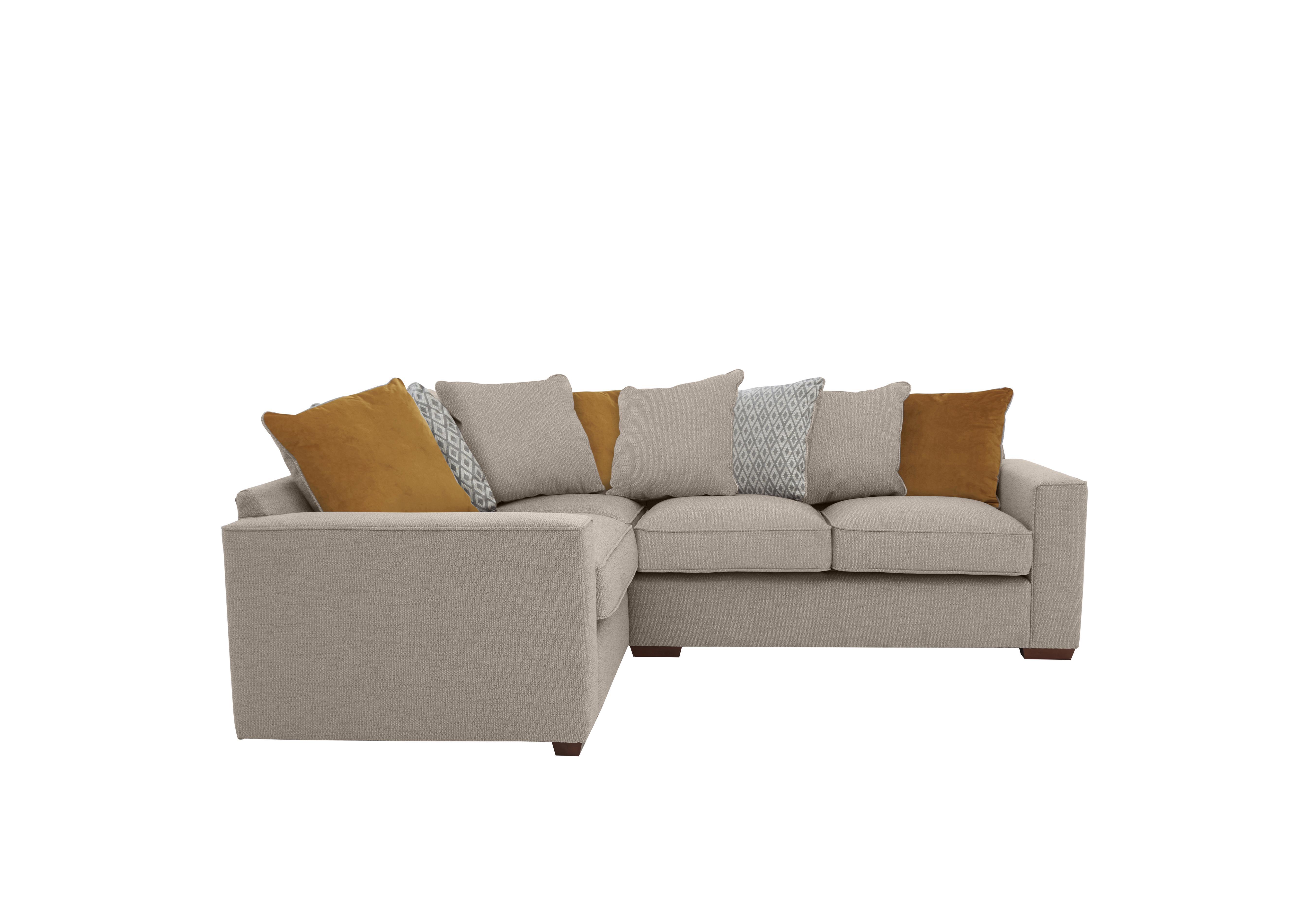Cory Small Fabric Corner Scatter Back Sofa in Dallas Natural Mustard Pack on Furniture Village