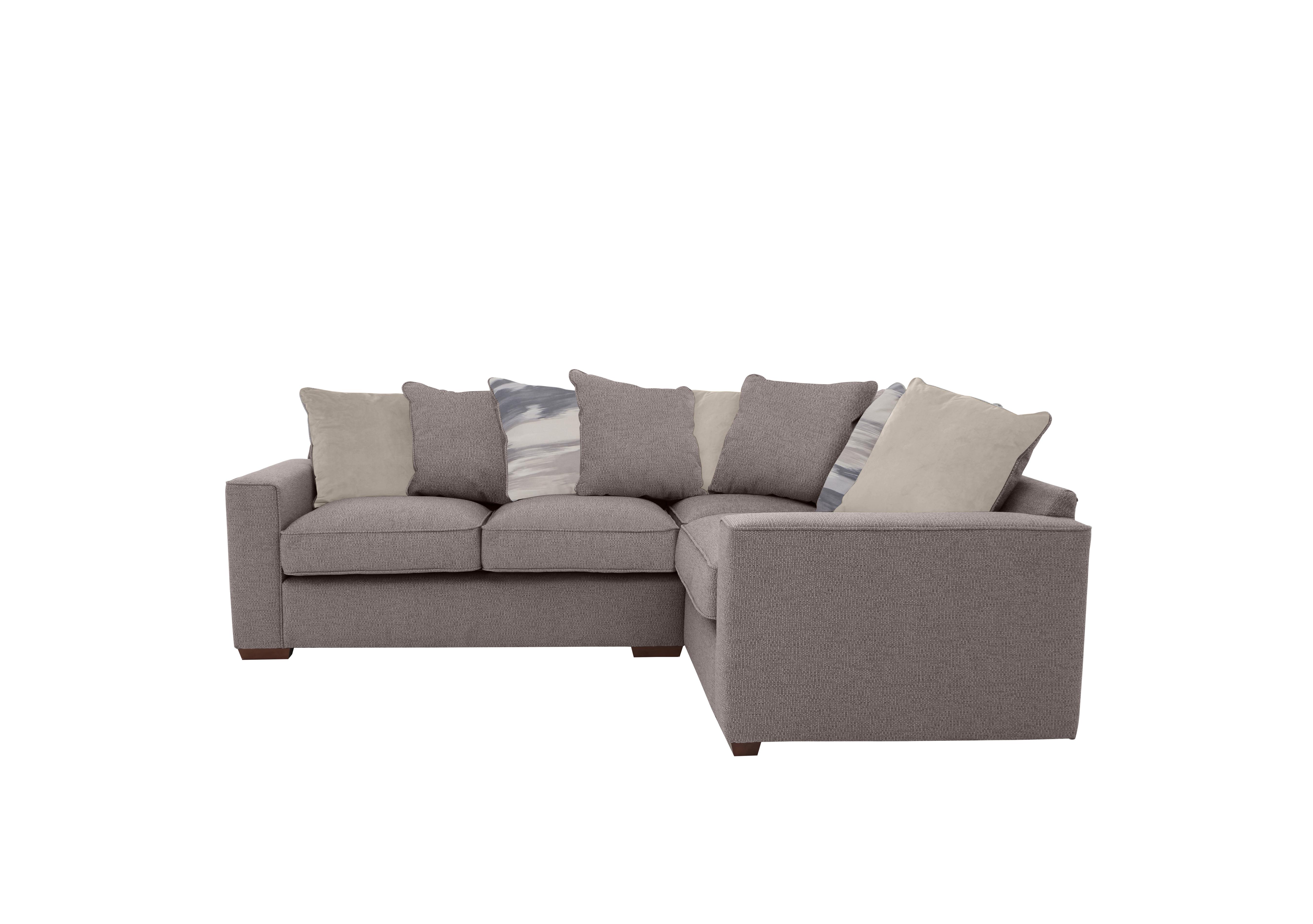 Cory Small Fabric Corner Scatter Back Sofa in Dallas Taupe Taupe Pack on Furniture Village
