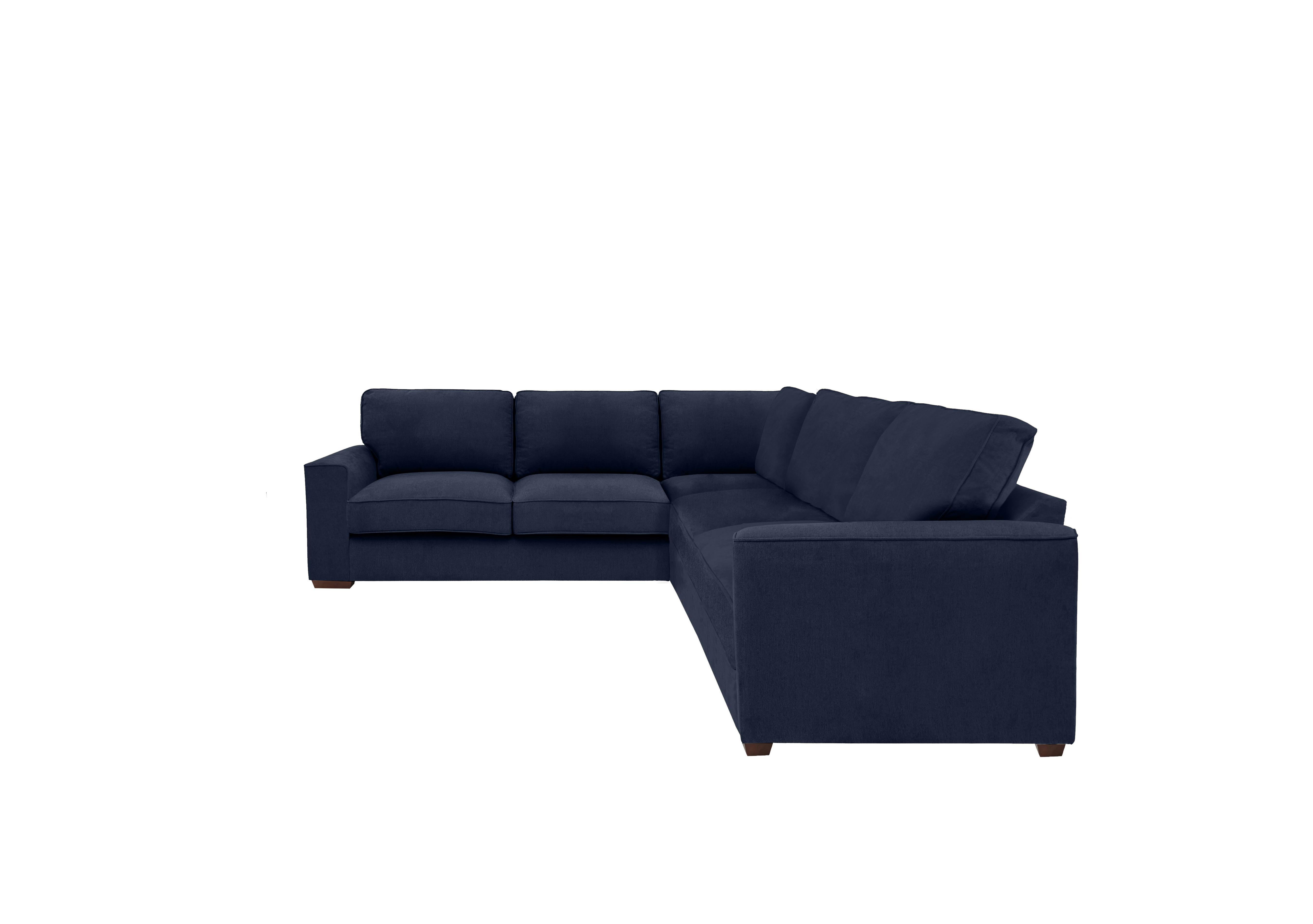 Cory Large Fabric Corner Classic Back Sofa in Cosmo Navy on Furniture Village
