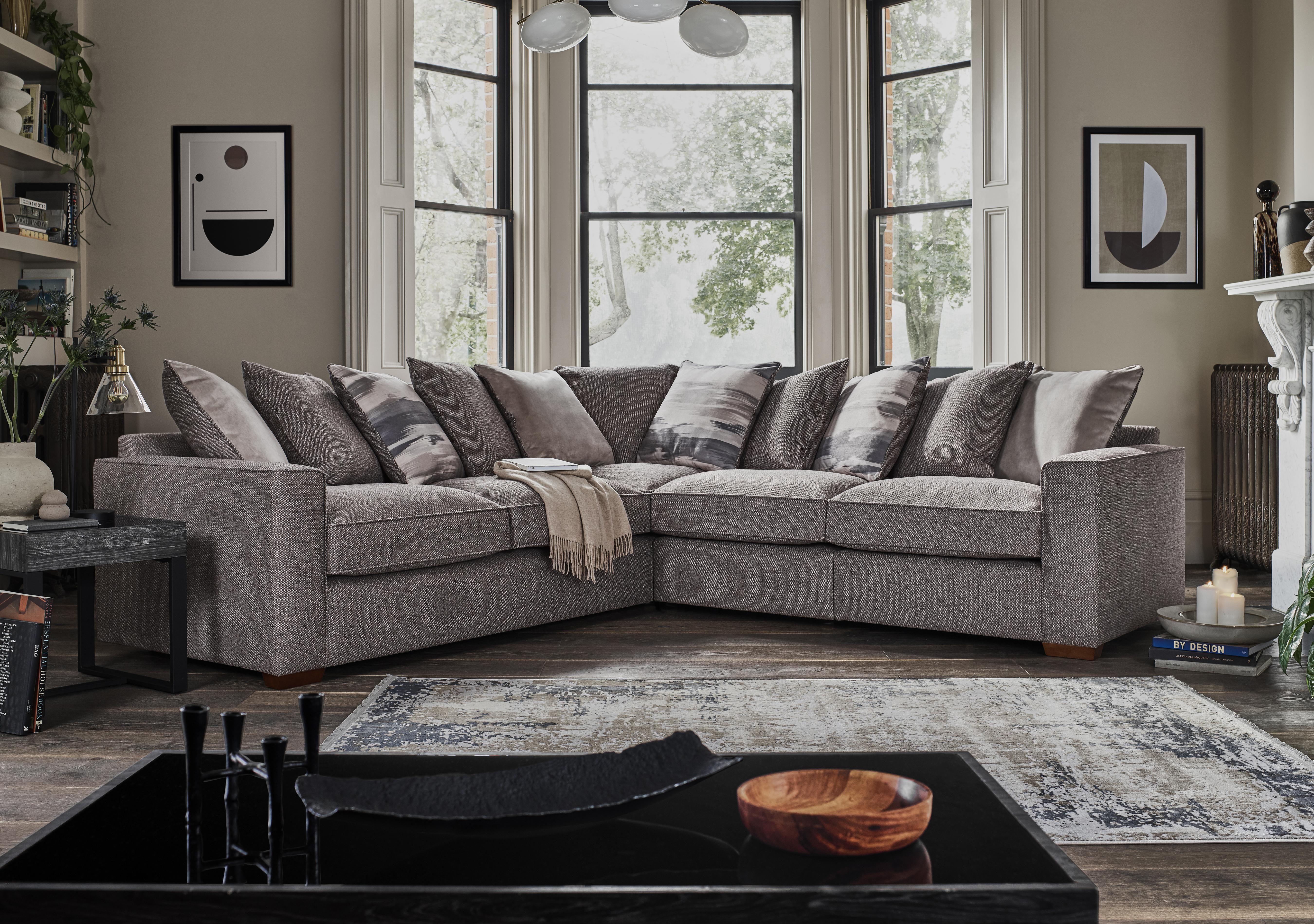 Cory Large Fabric Corner Scatter Back Sofa in  on Furniture Village