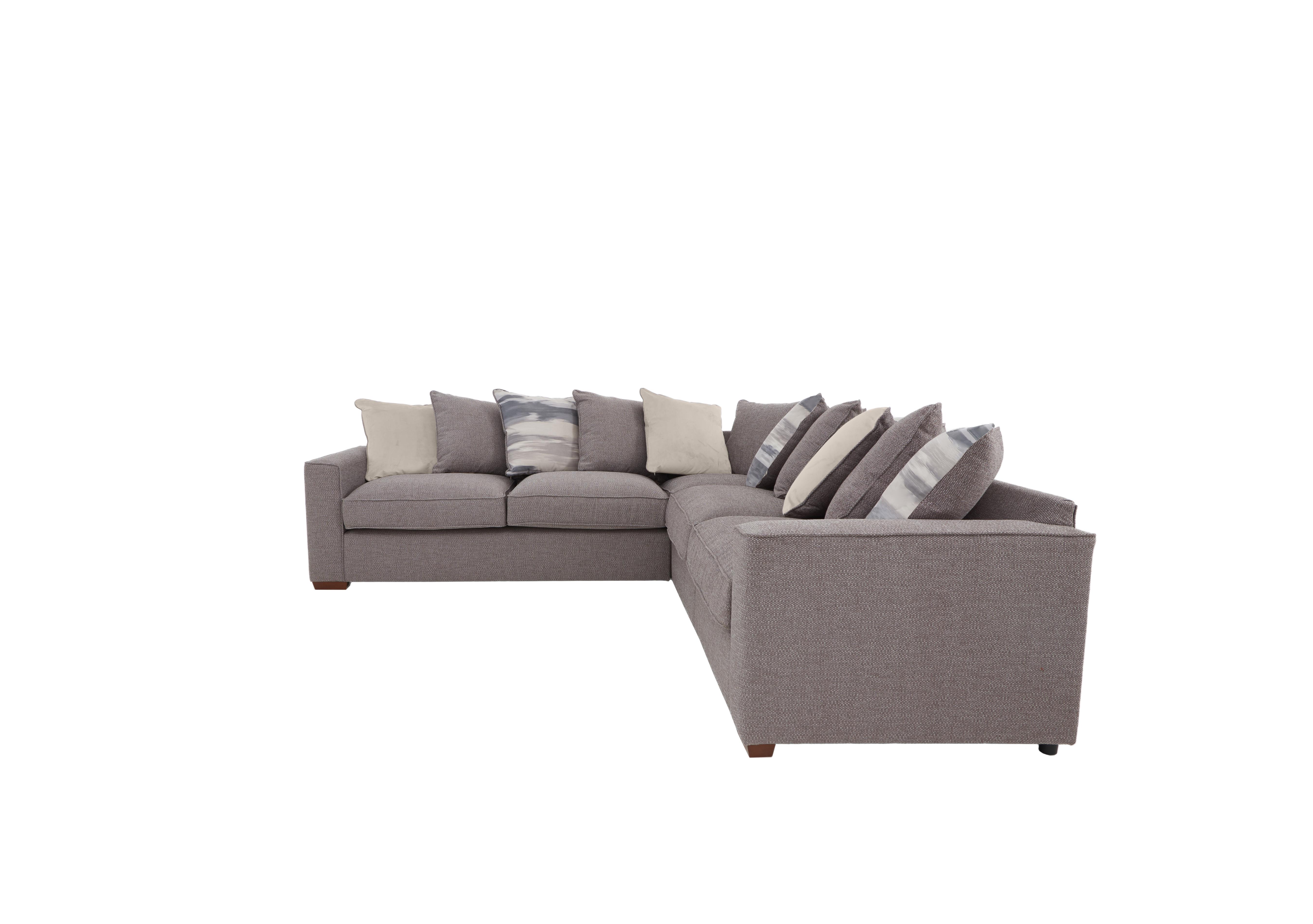 Cory Large Fabric Corner Scatter Back Sofa in Dallas Taupe Taupe Pack on Furniture Village