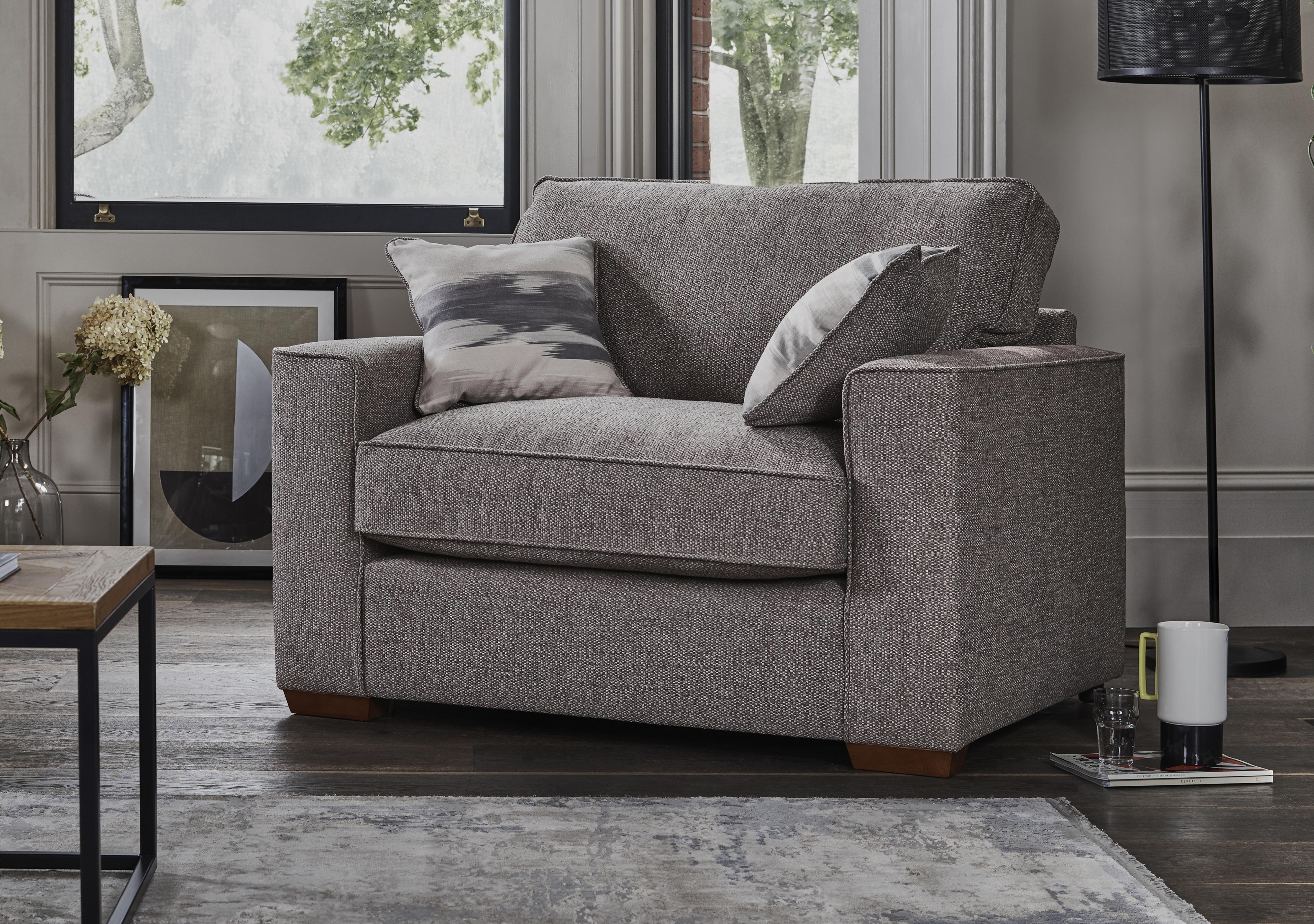 Cory Fabric Snuggle Chair in  on Furniture Village