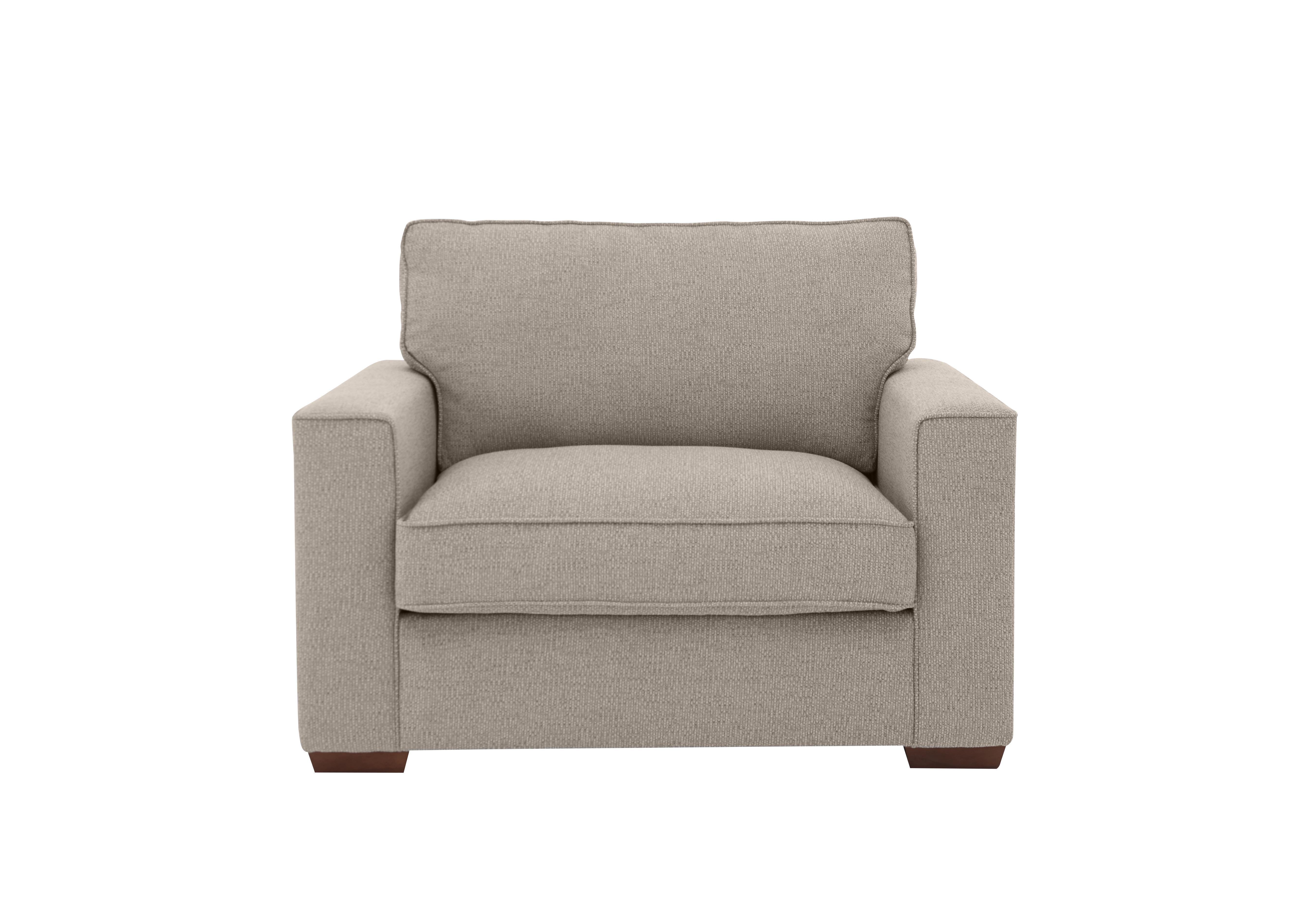 Cory Fabric Snuggle Chair in Dallas Natural on Furniture Village