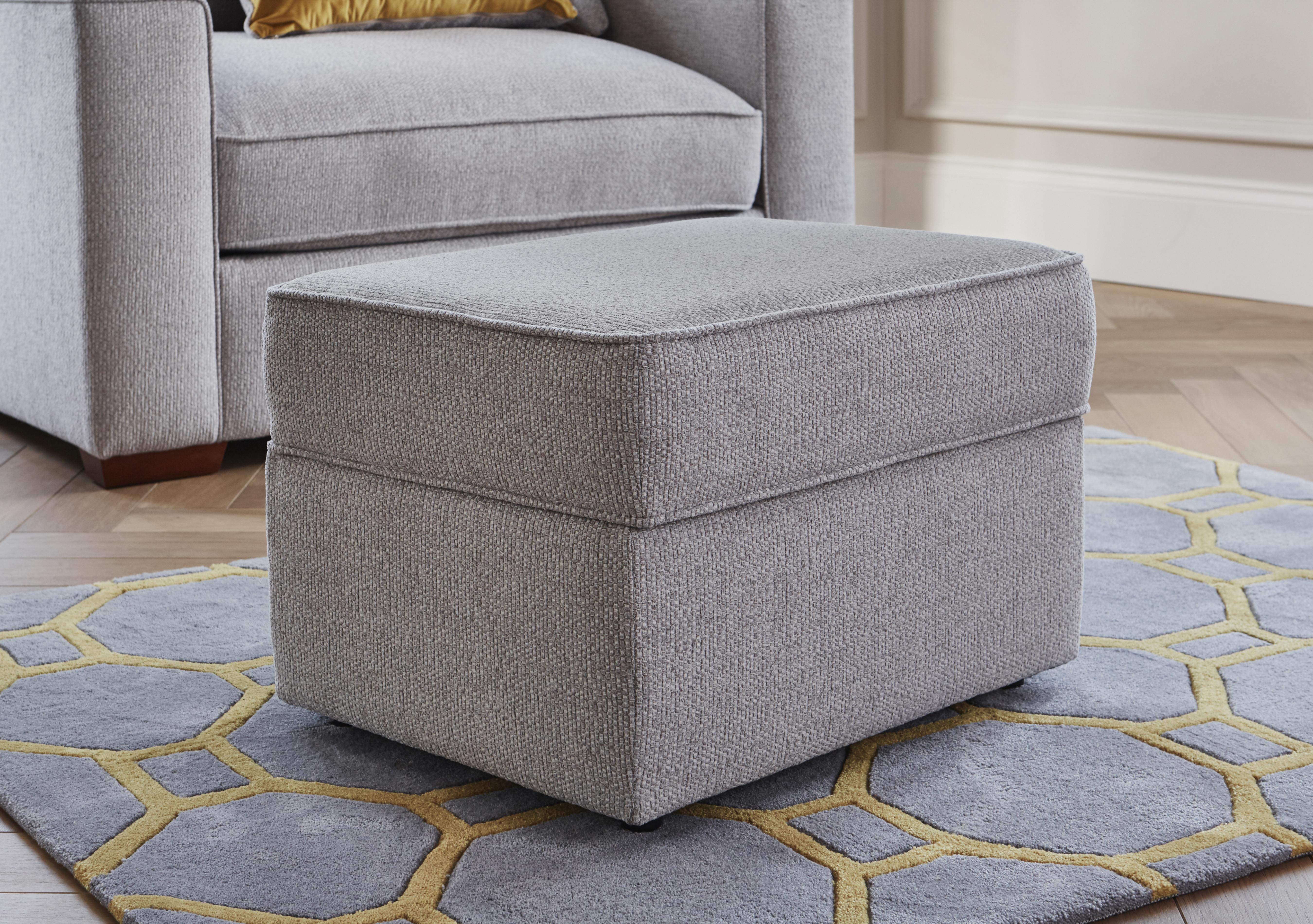 Cory Fabric Storage Footstool in  on Furniture Village