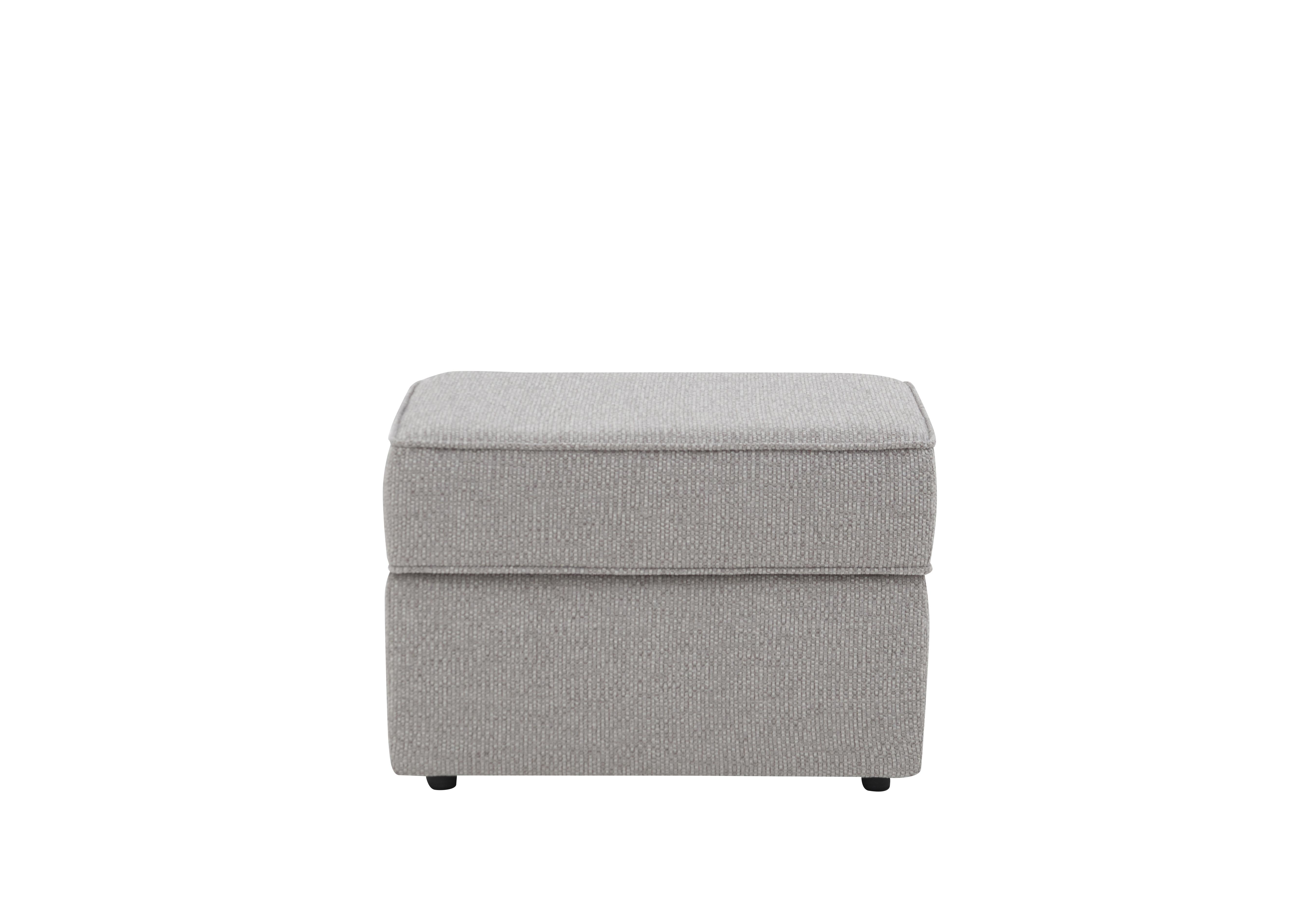 Cory Fabric Storage Footstool in Dallas Silver on Furniture Village