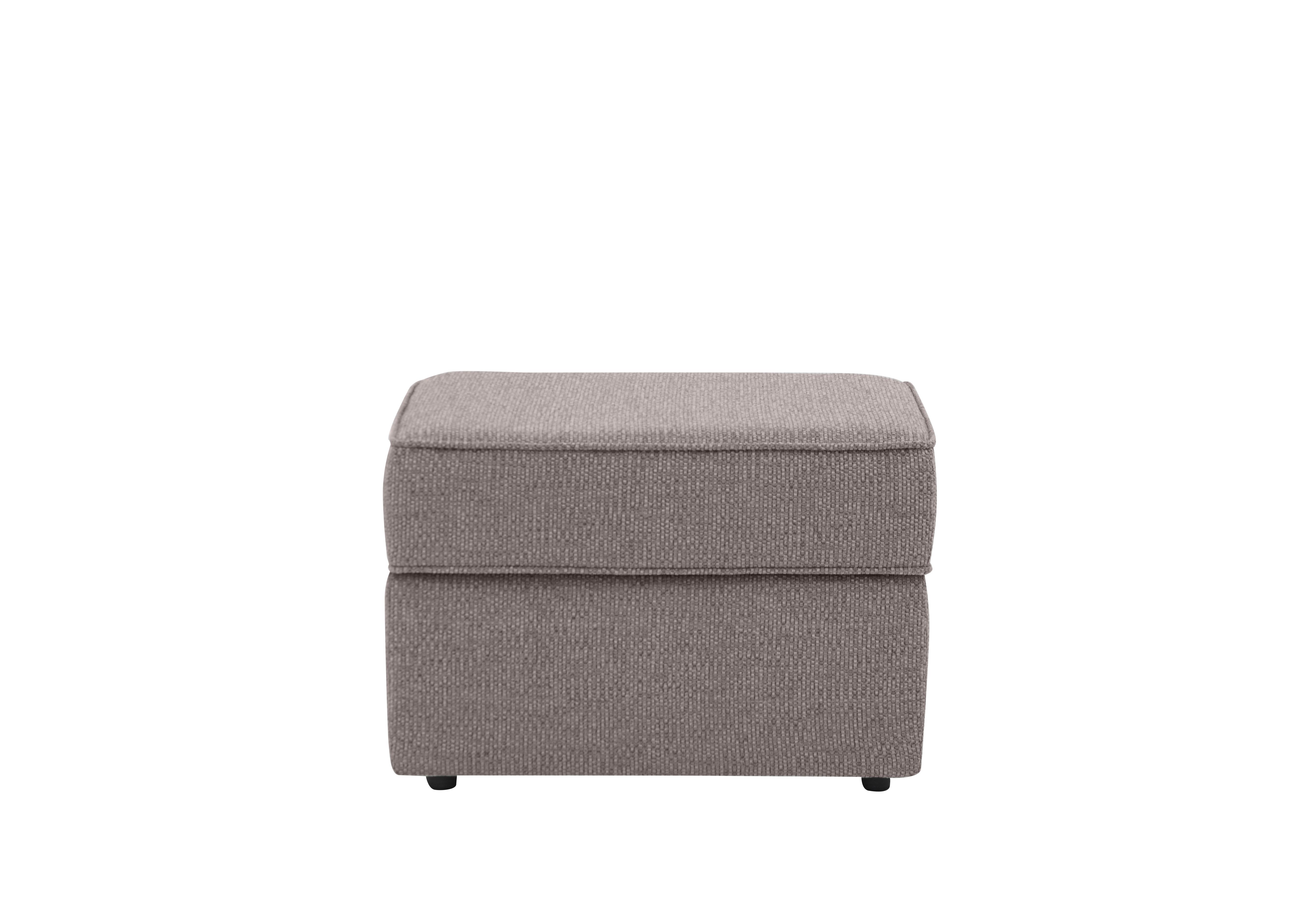 Cory Fabric Storage Footstool in Dallas Taupe on Furniture Village