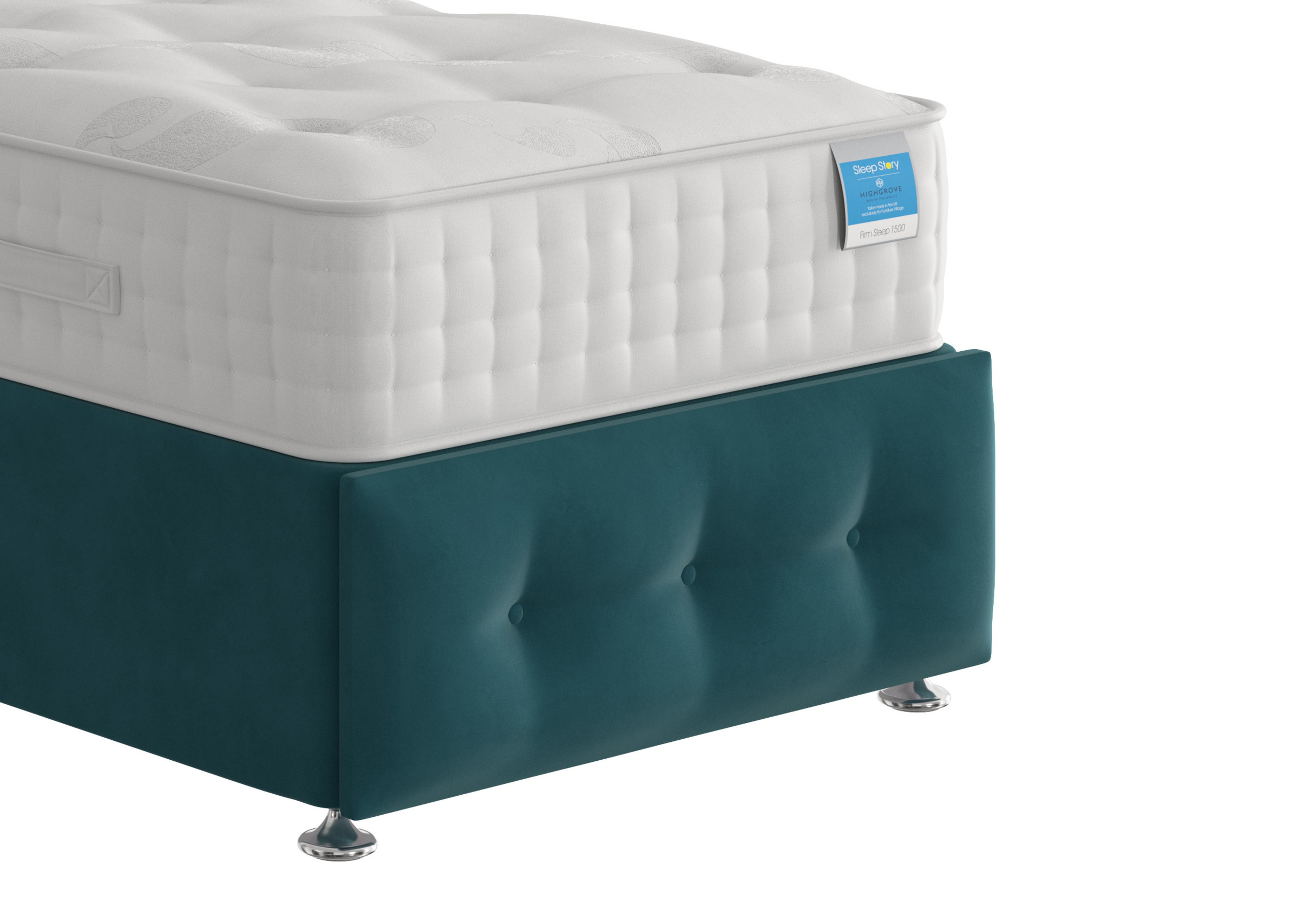 Reef Footboard in Plush Atlantic on Furniture Village