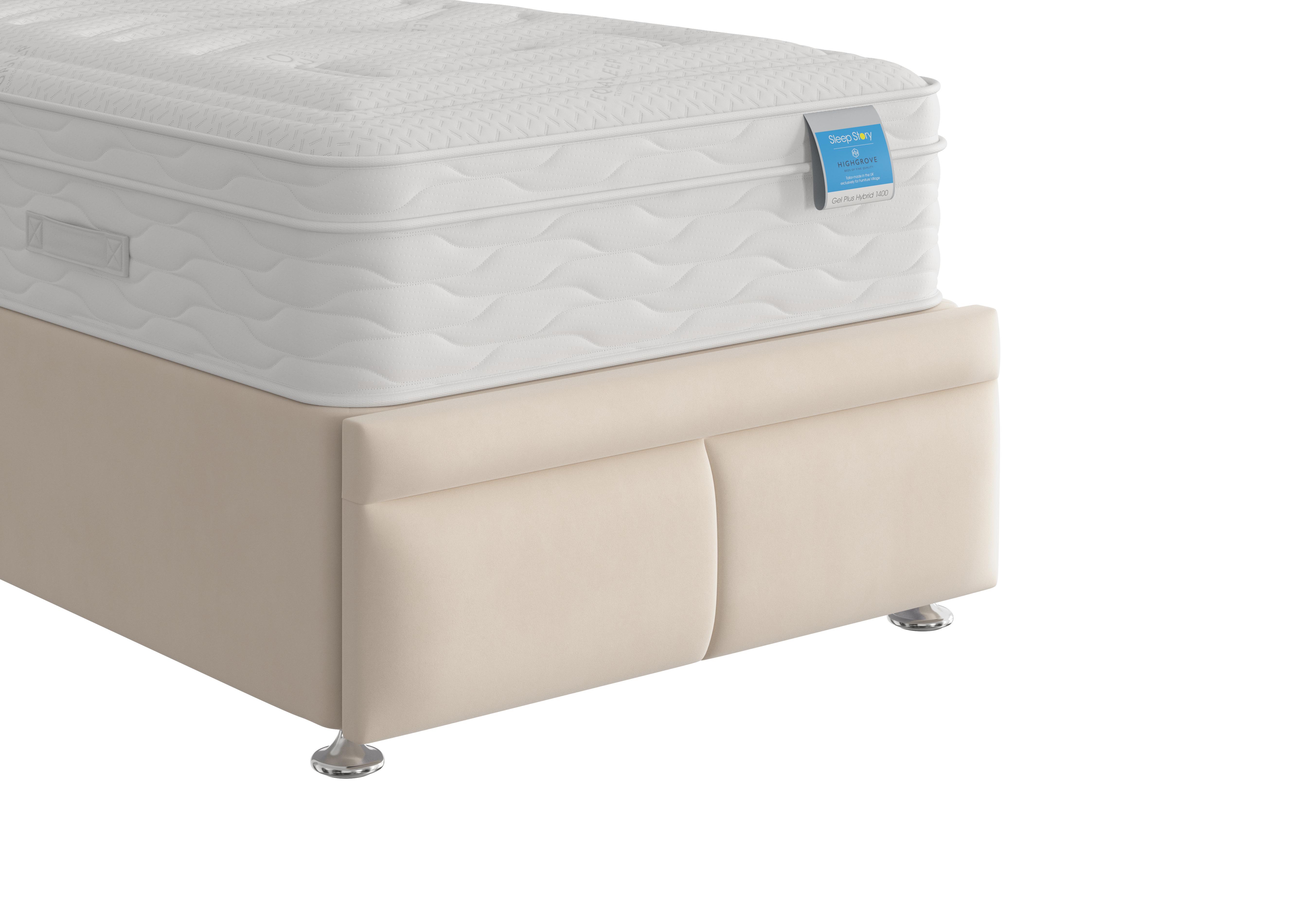 Christie Footboard in Plush Ecru on Furniture Village