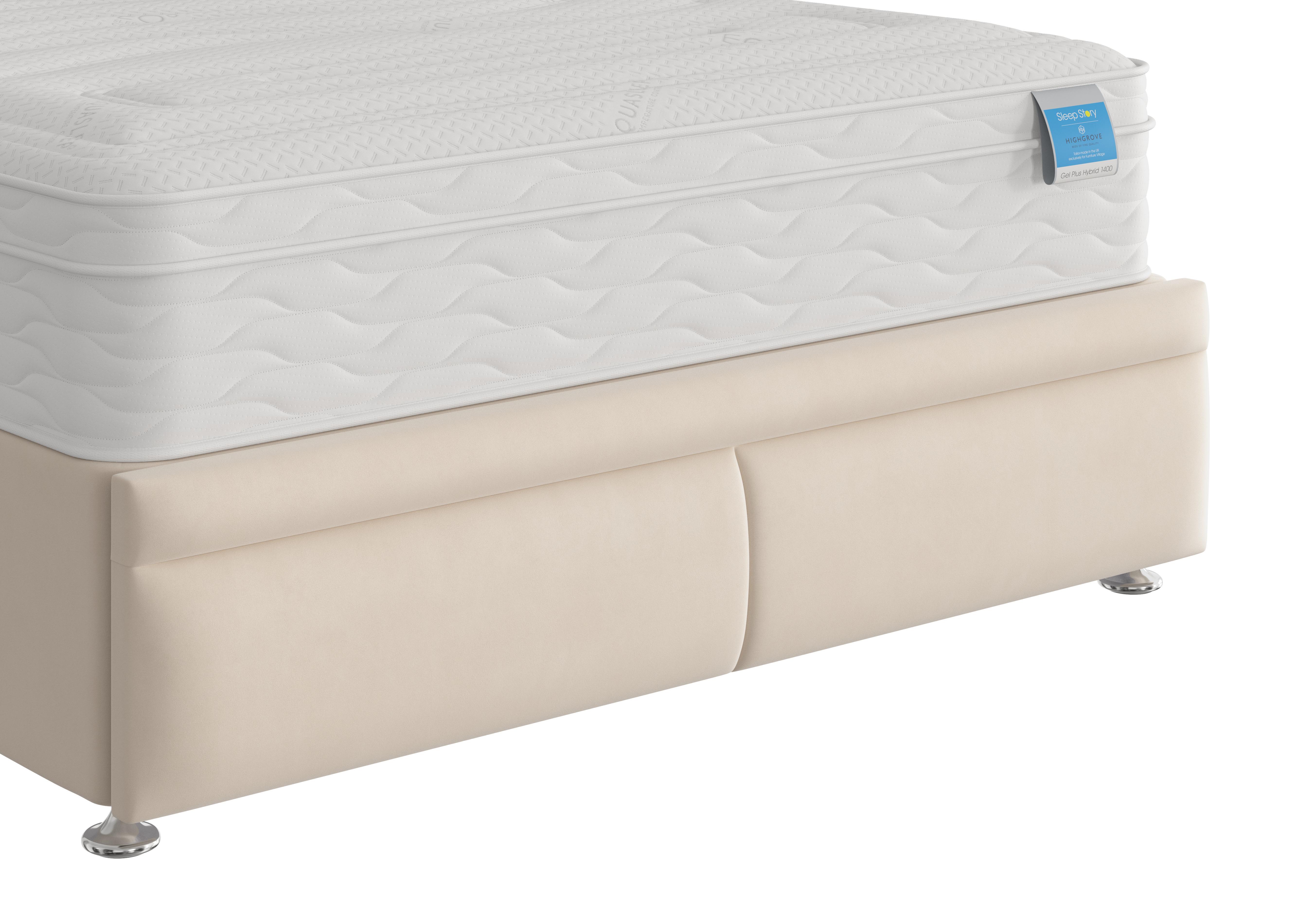 Christie Footboard in Plush Ecru on Furniture Village