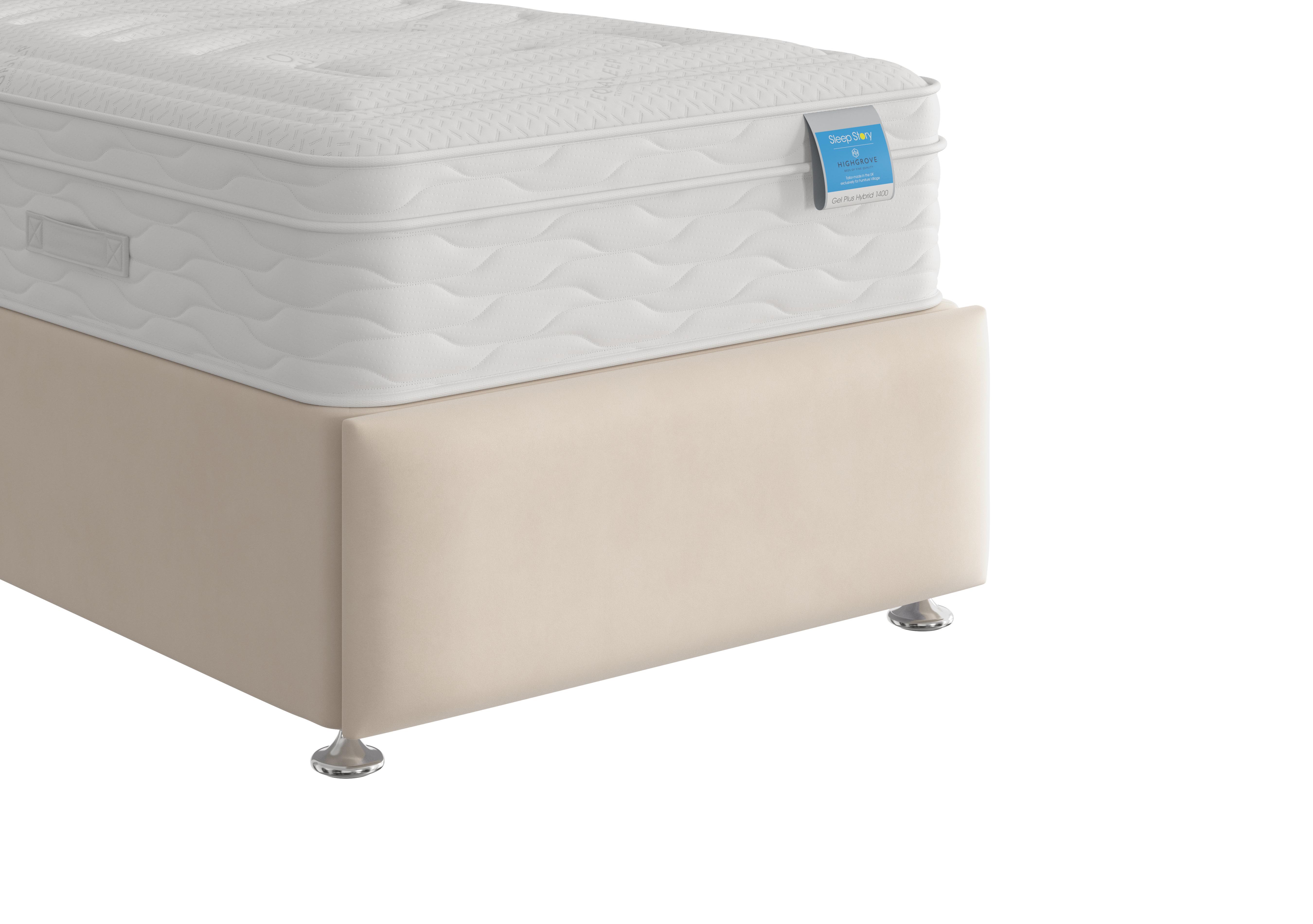 Dahl Footboard in Plush Ecru on Furniture Village