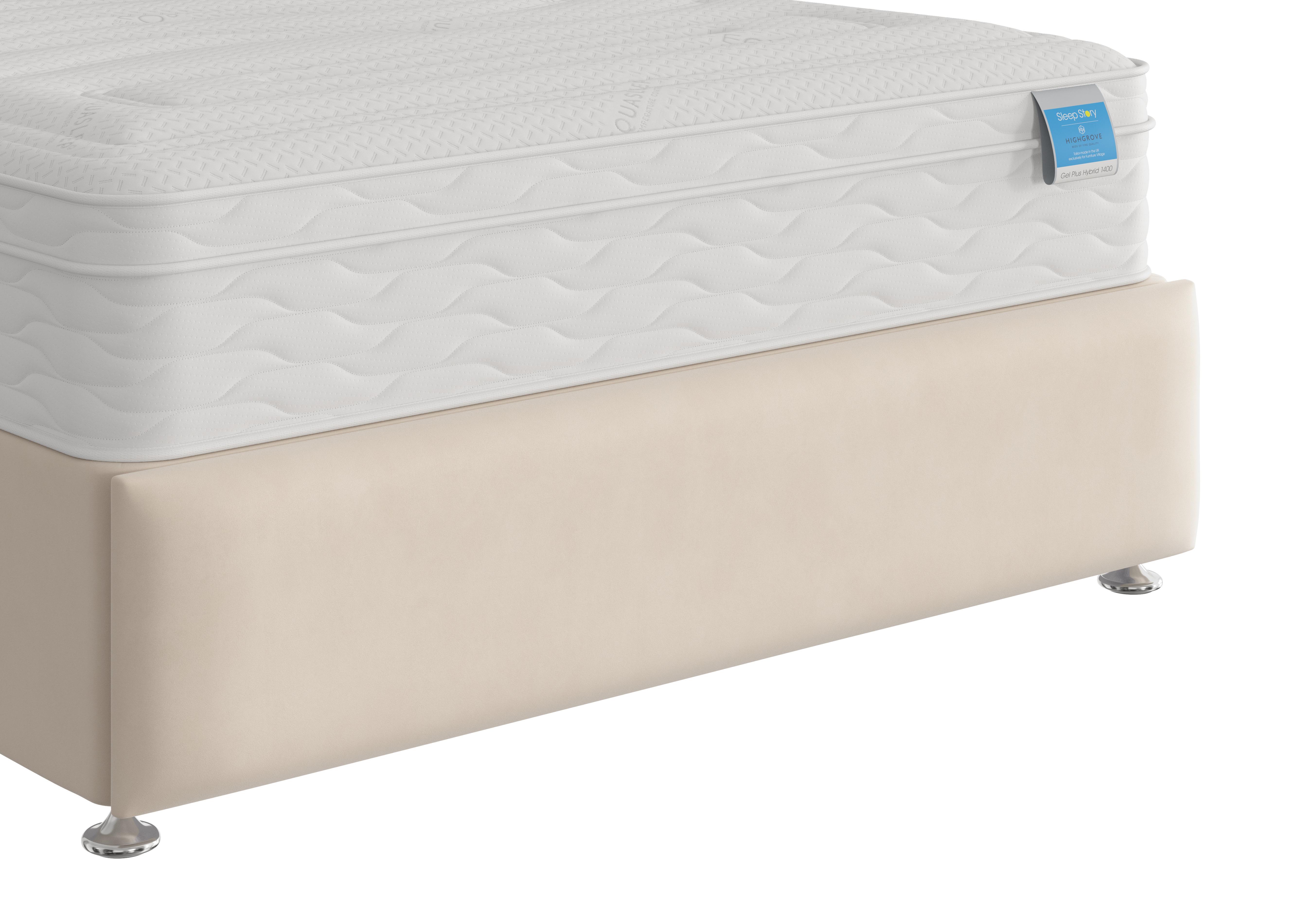 Dahl Footboard in Plush Ecru on Furniture Village