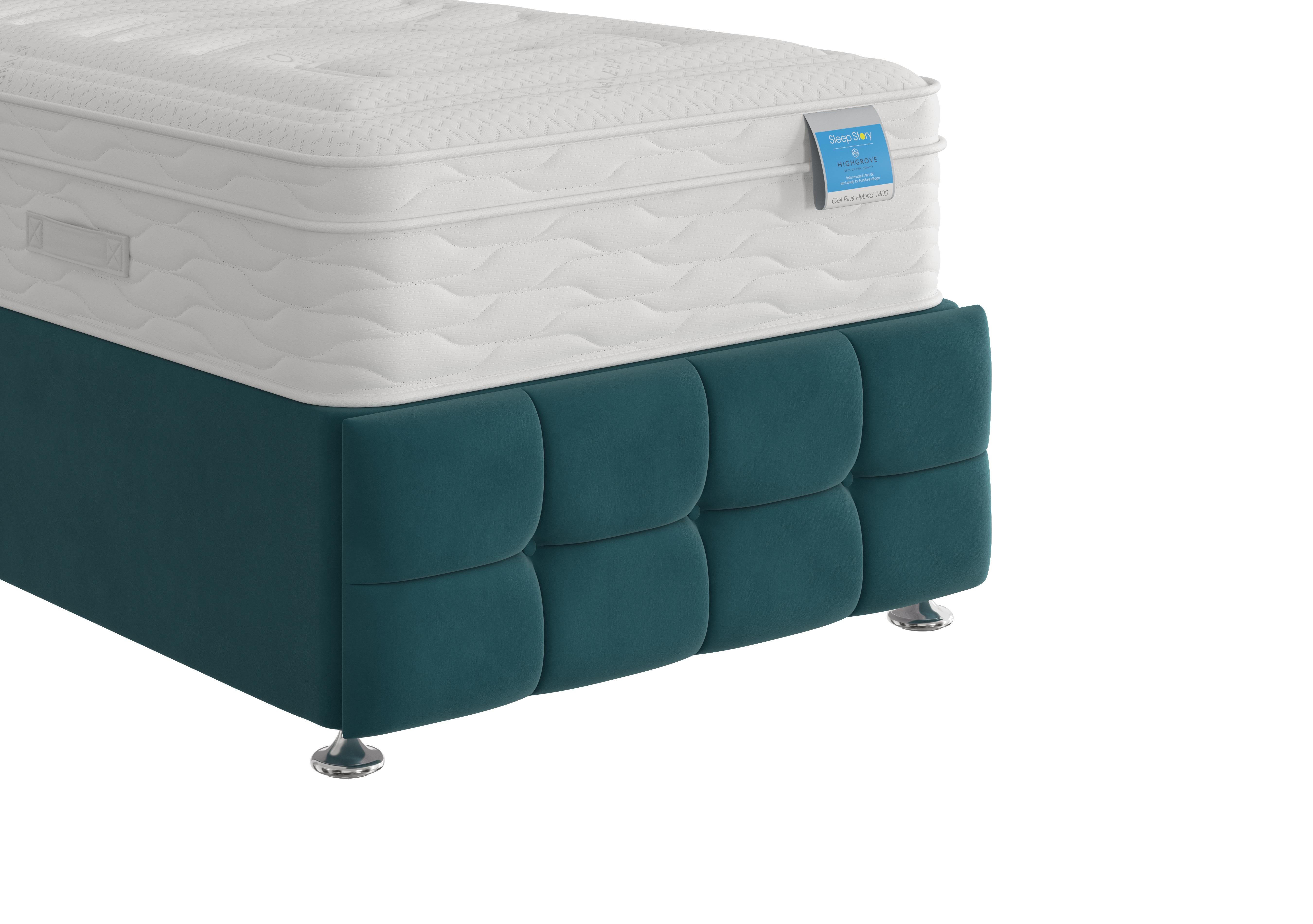 Milne Footboard in Plush Atlantic on Furniture Village