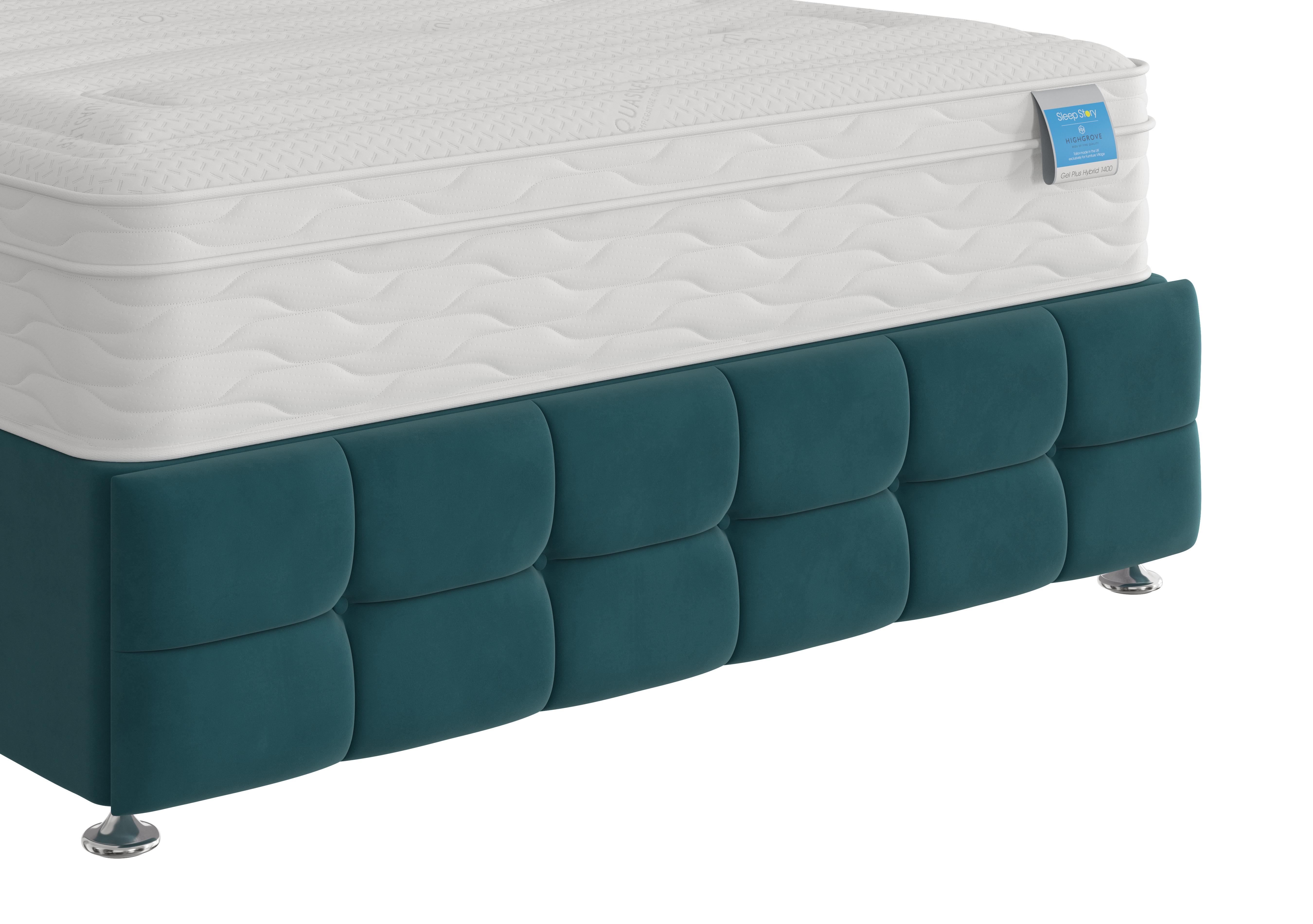 Milne Footboard in Plush Atlantic on Furniture Village