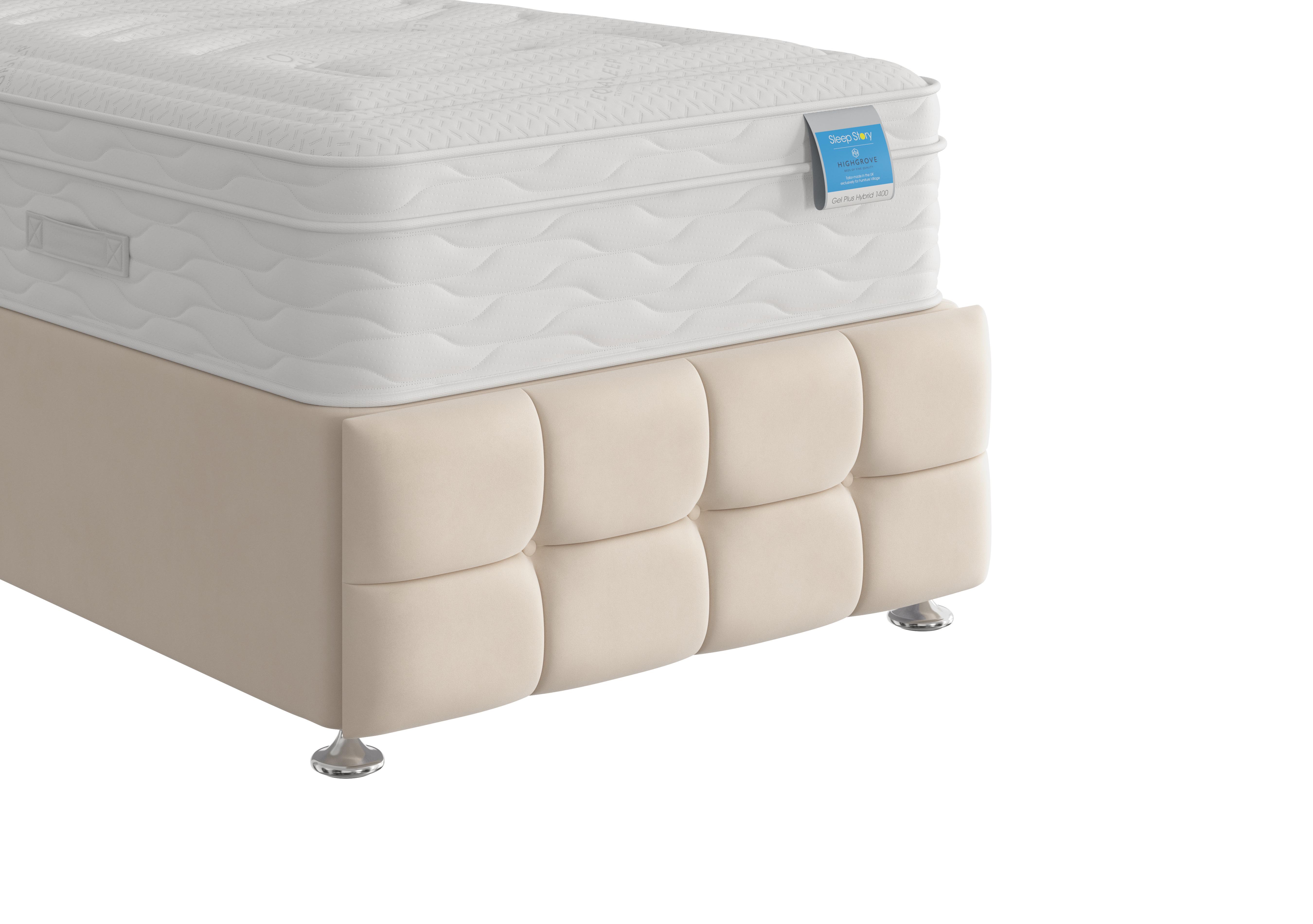 Milne Footboard in Plush Ecru on Furniture Village