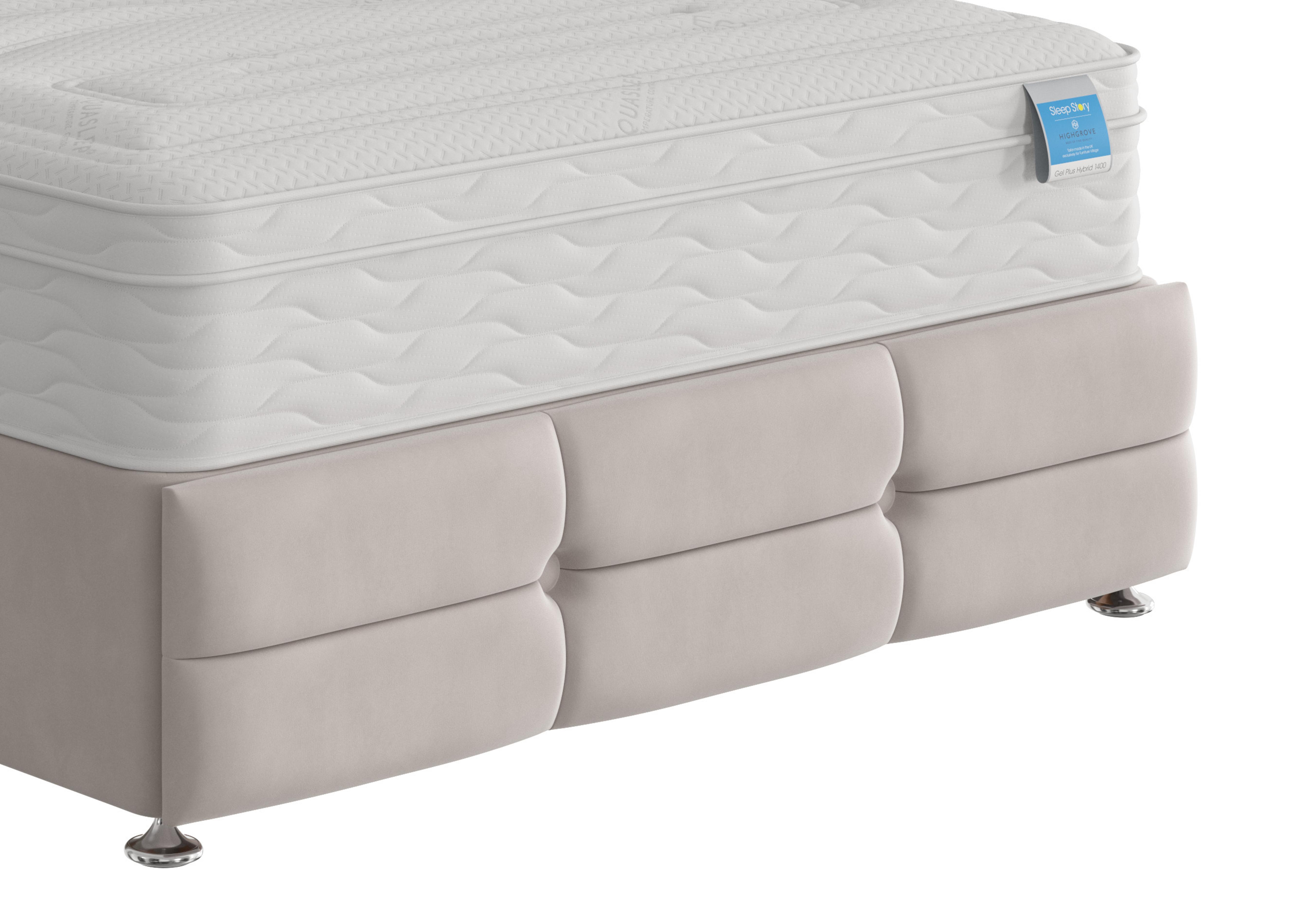 Rubix Footboard in Plush Argent on Furniture Village