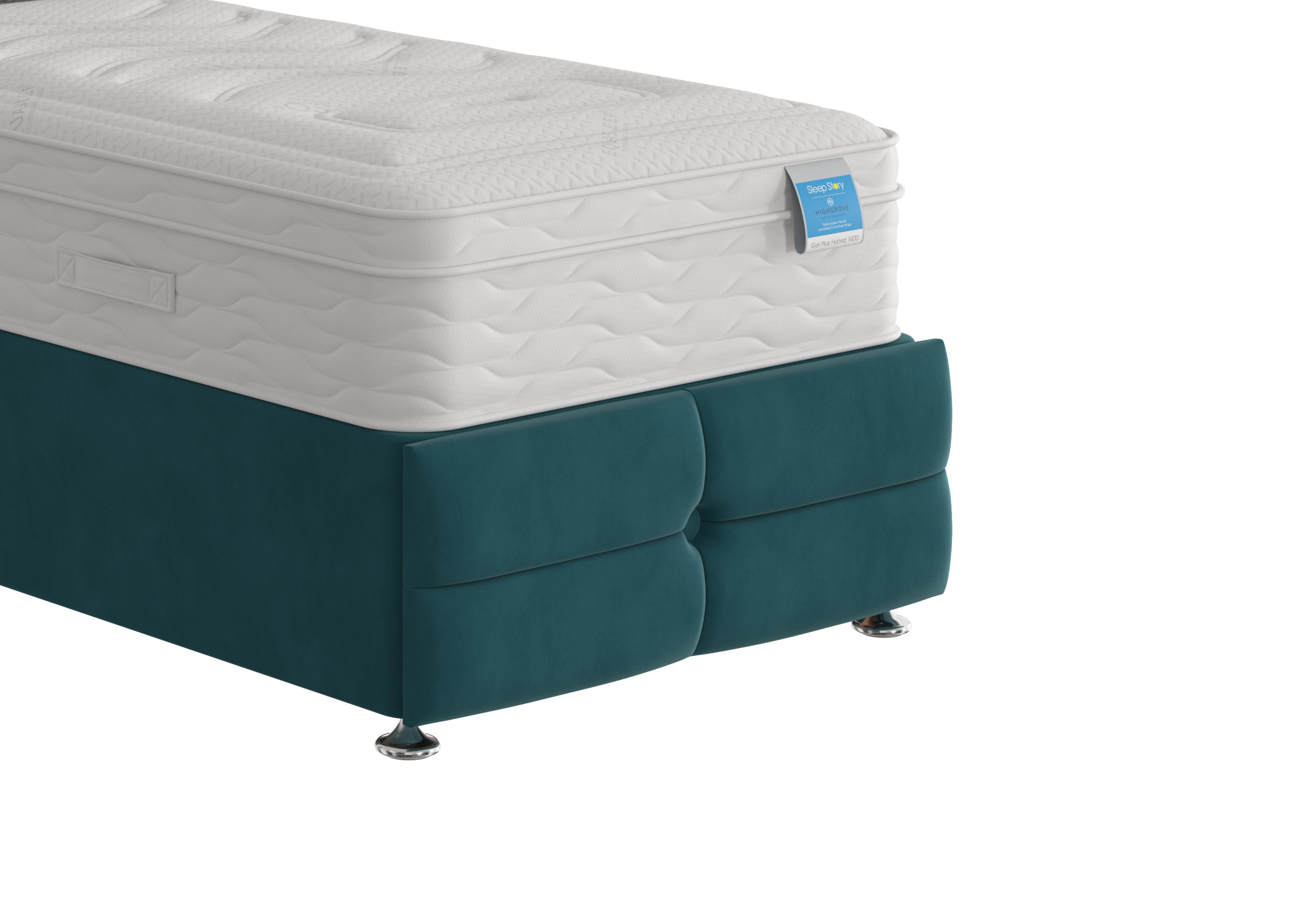 Rubix Footboard in Plush Atlantic on Furniture Village