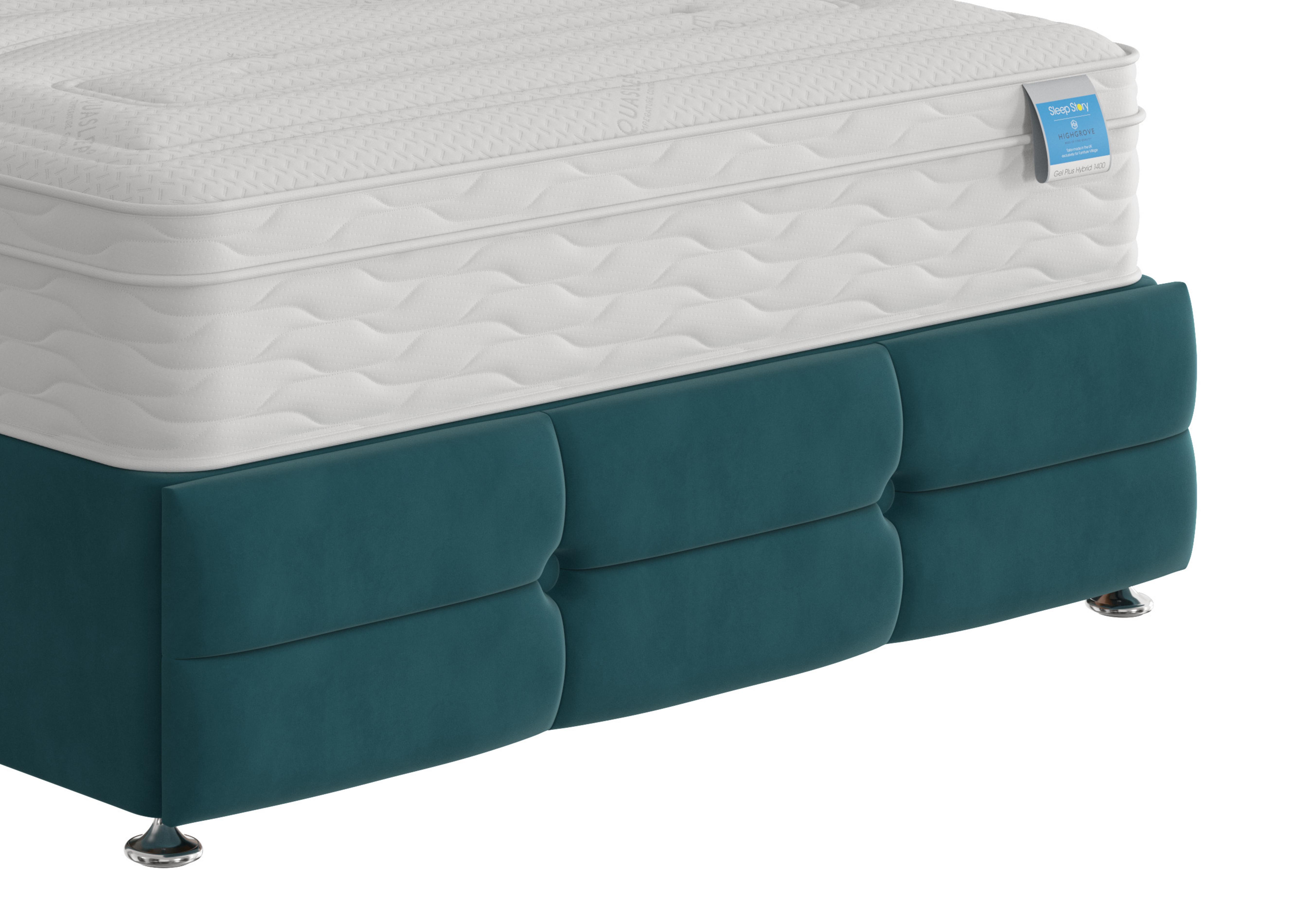 Rubix Footboard in Plush Atlantic on Furniture Village