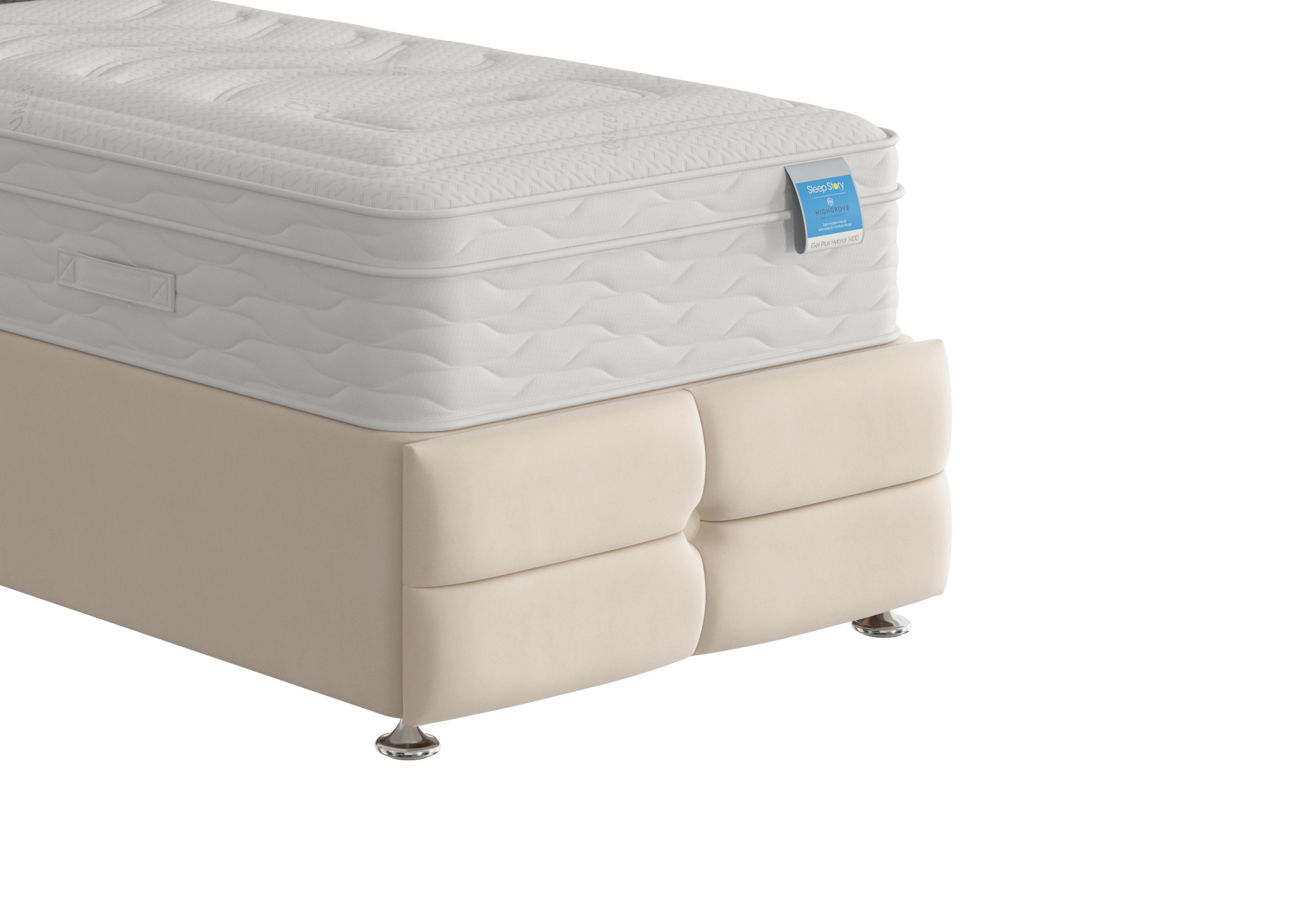 Rubix Footboard in Plush Ecru on Furniture Village