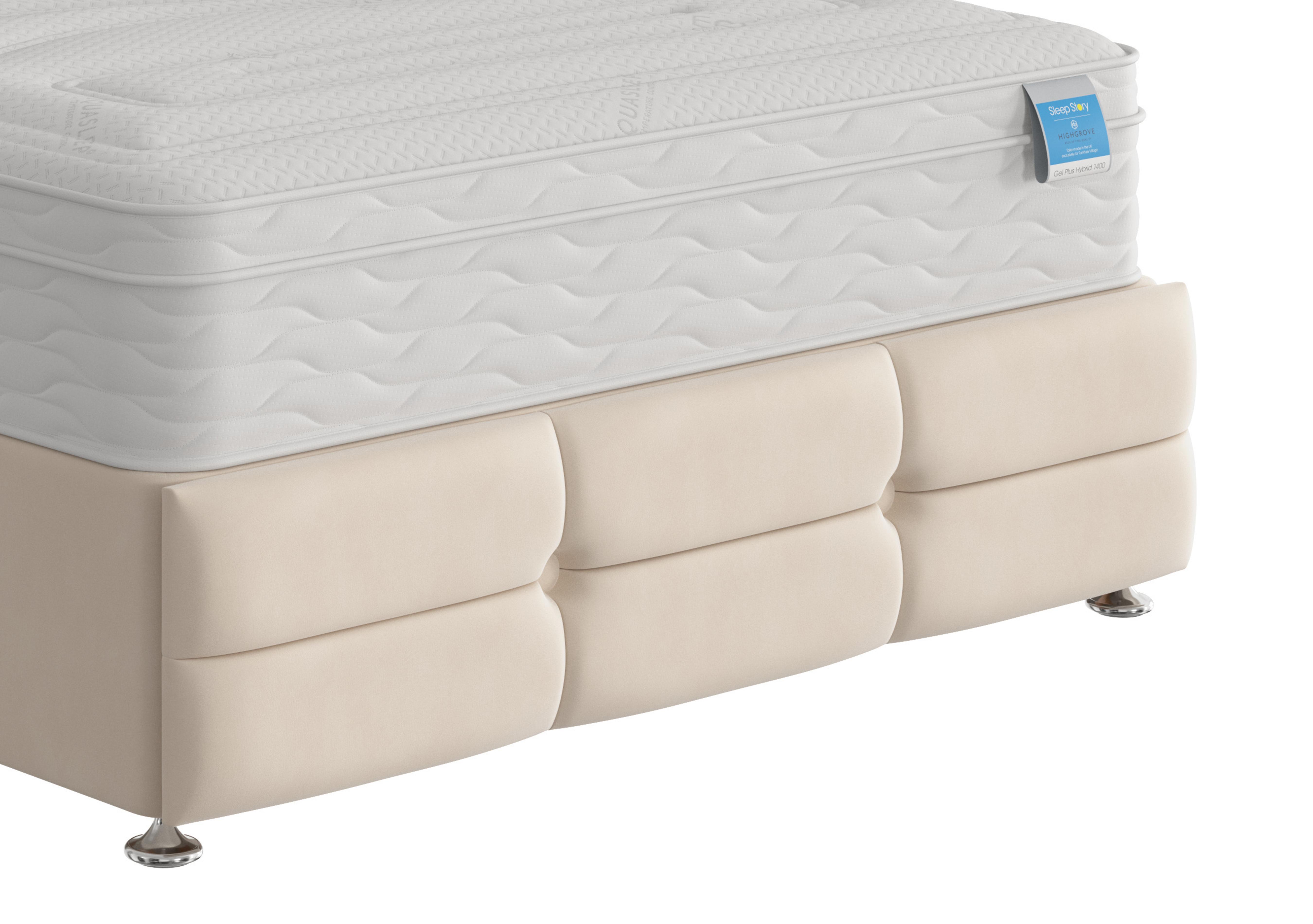 Rubix Footboard in Plush Ecru on Furniture Village