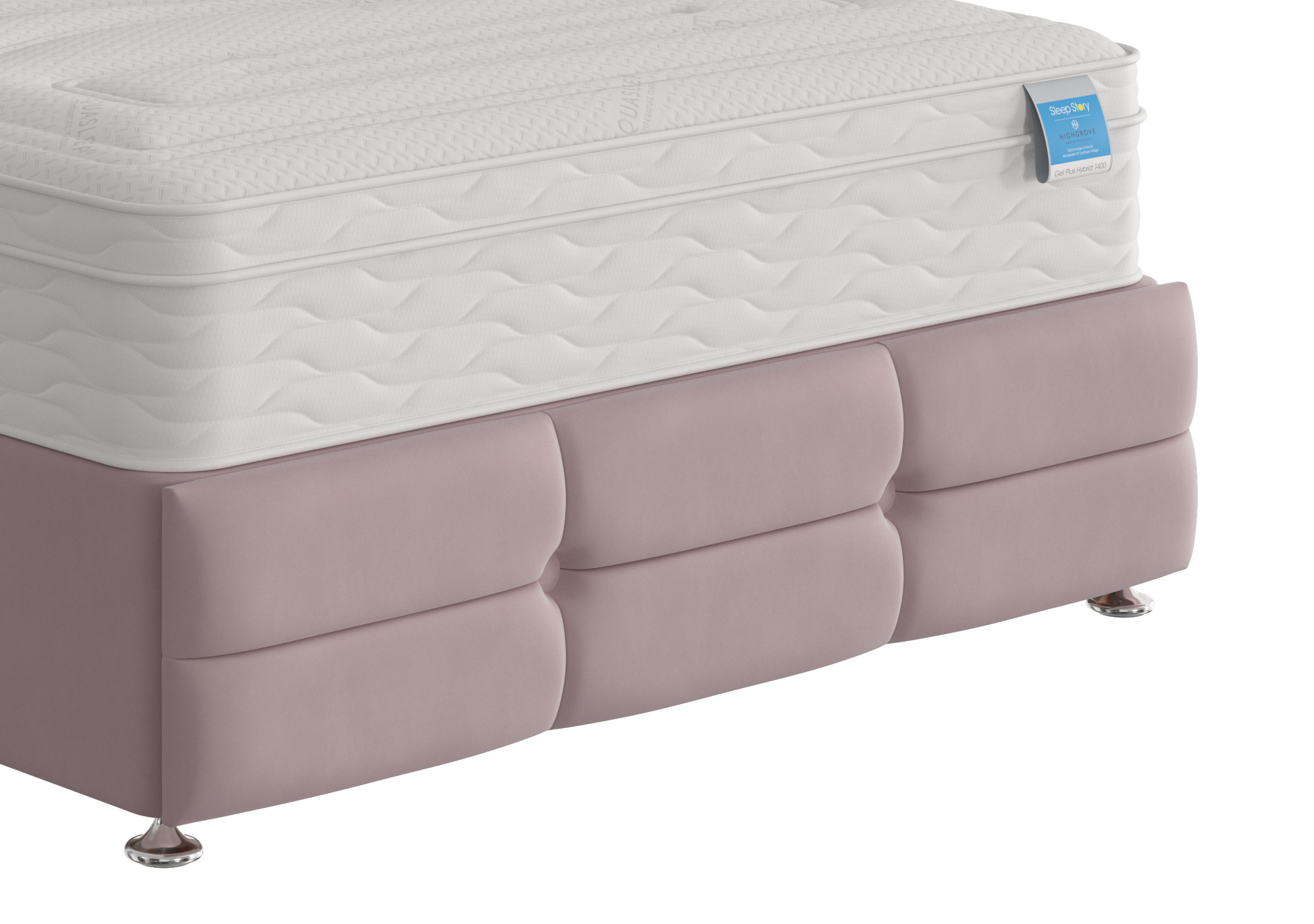 Rubix Footboard in Plush Lilac on Furniture Village