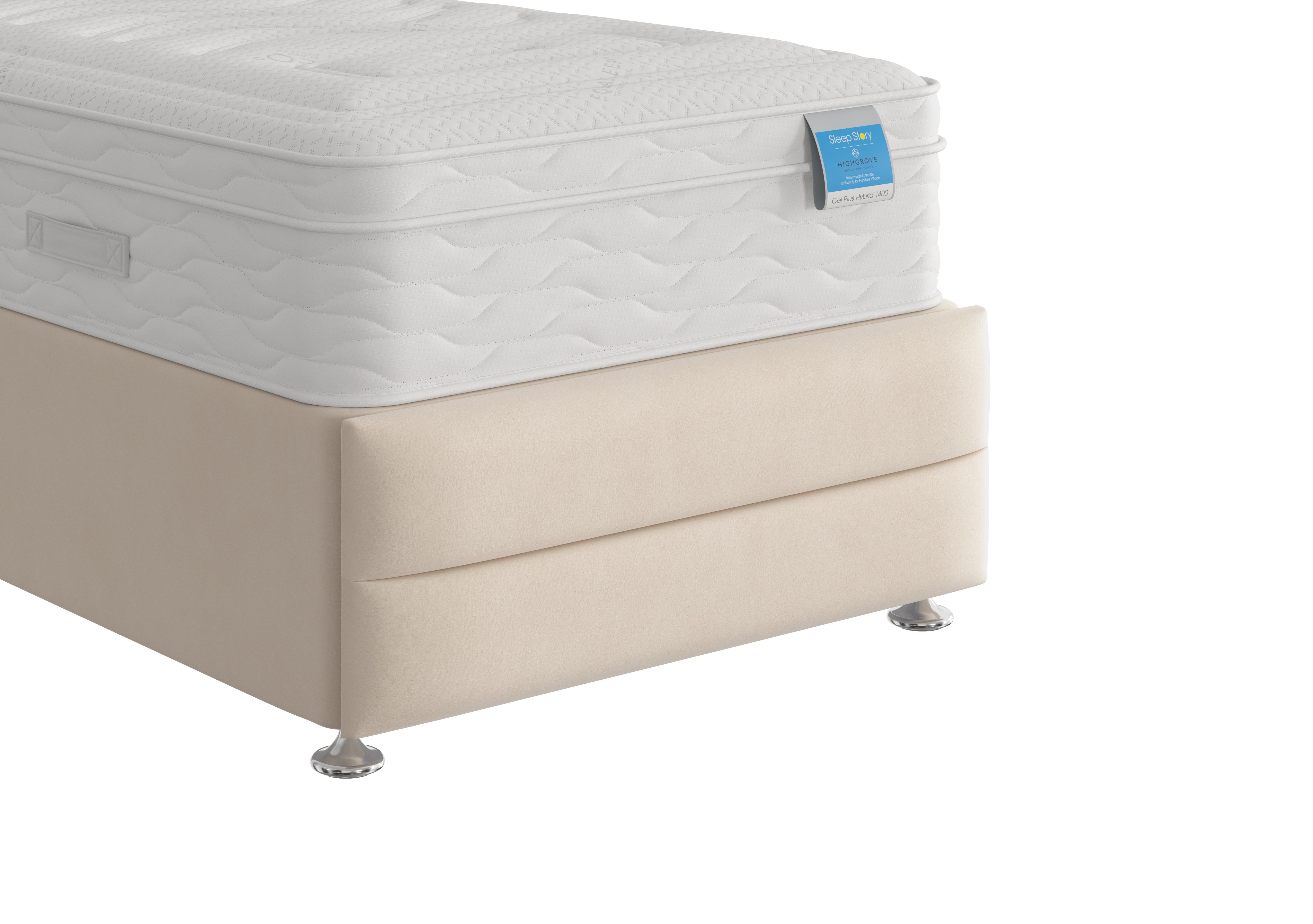 Rowling Footboard in Plush Ecru on Furniture Village