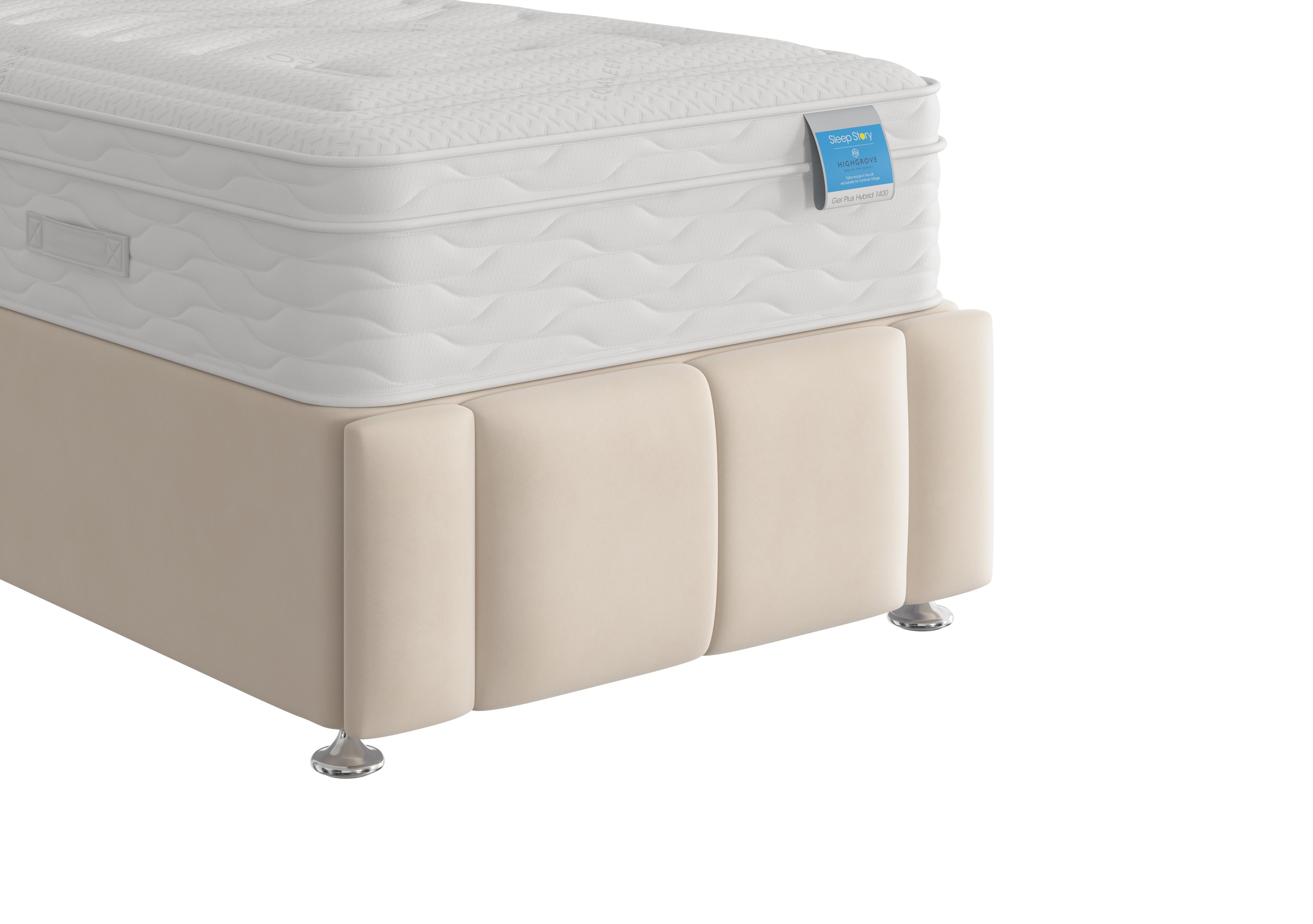 Orwell Footboard in Plush Ecru on Furniture Village