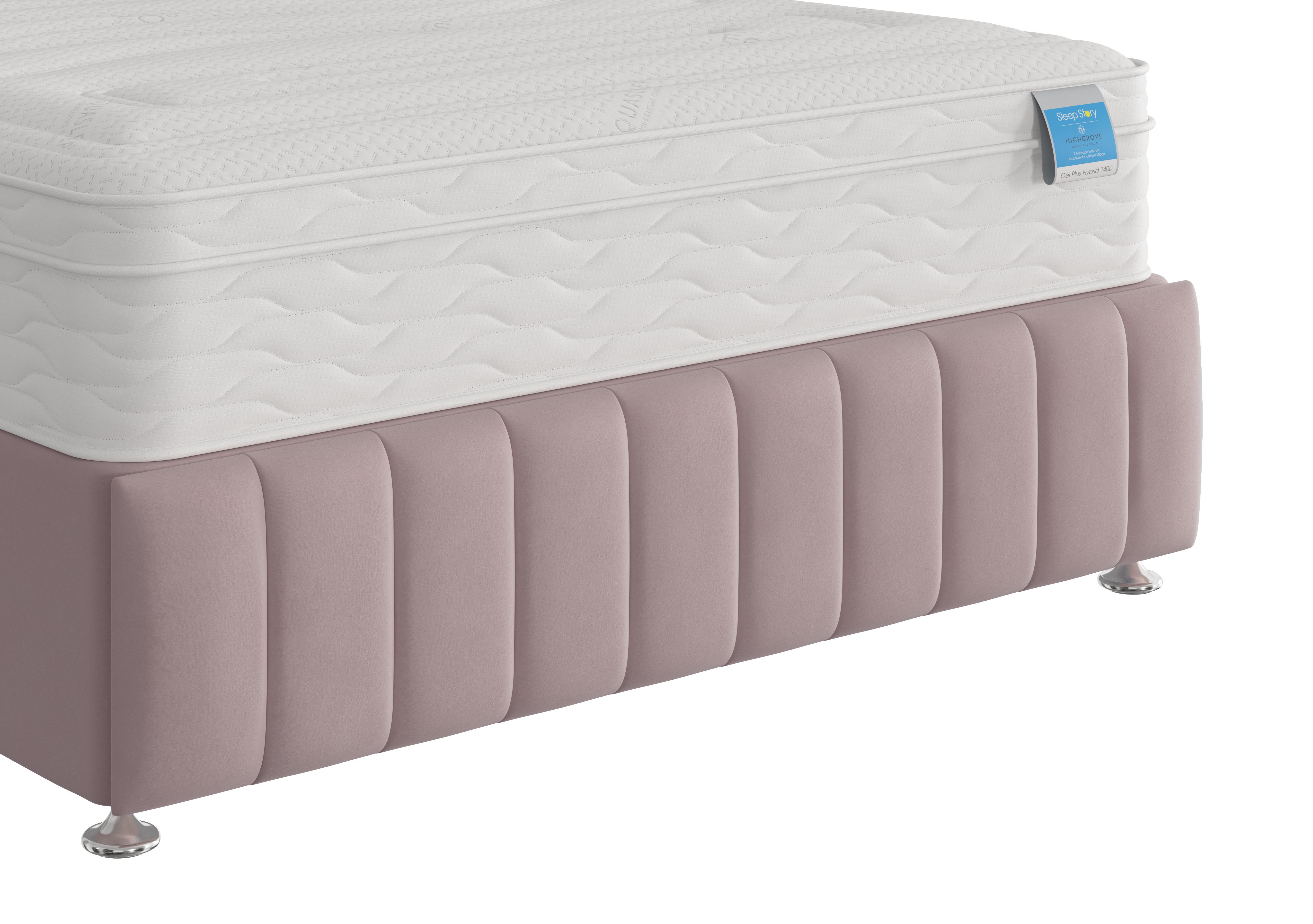 Dickens Footboard in Plush Lilac on Furniture Village