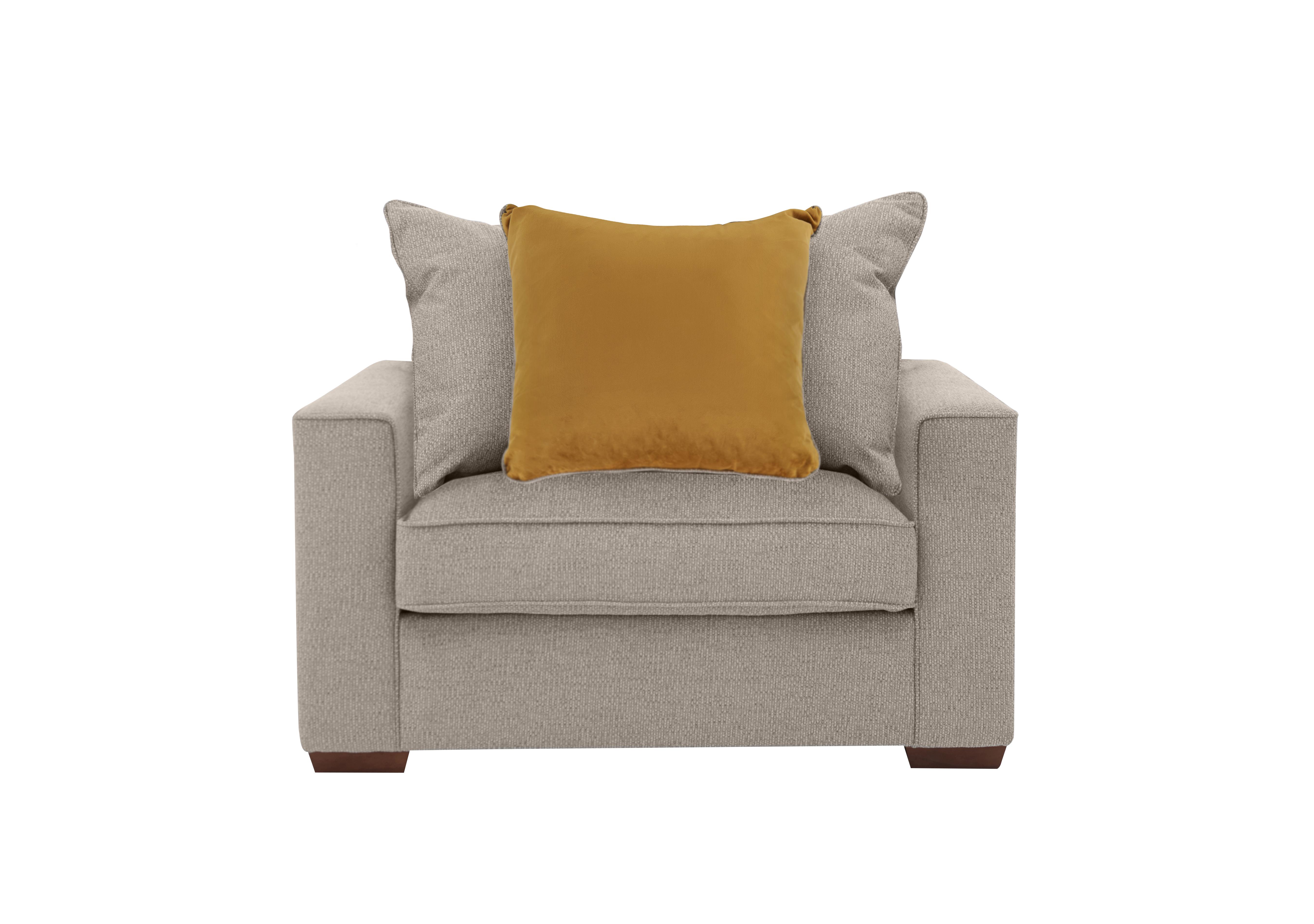 Cory Fabric Scatter Back Chair Bed in Dallas Natural Mustard Pack on Furniture Village