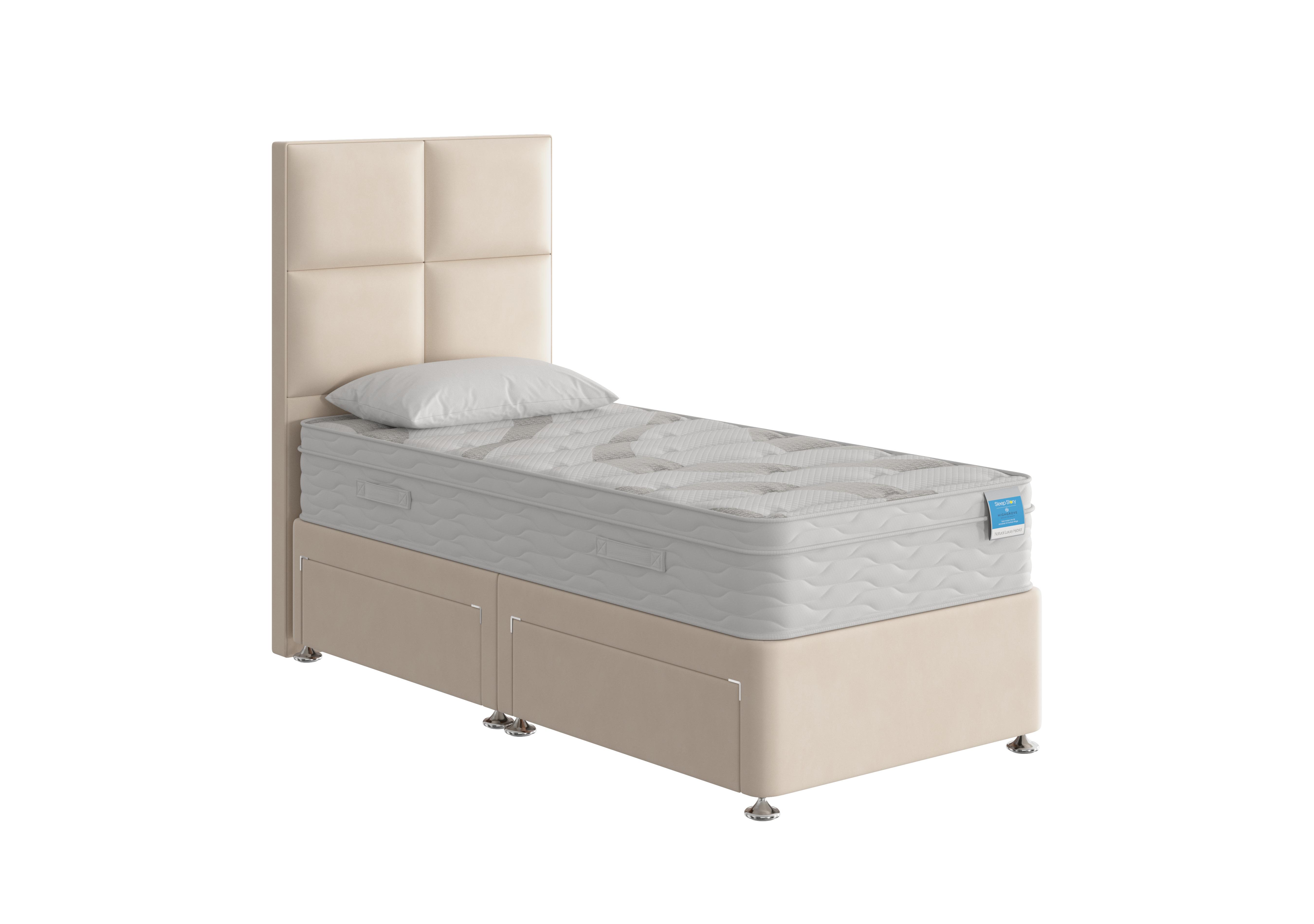 Natural Luxury Hybrid Divan Set in Plush Ecru on Furniture Village