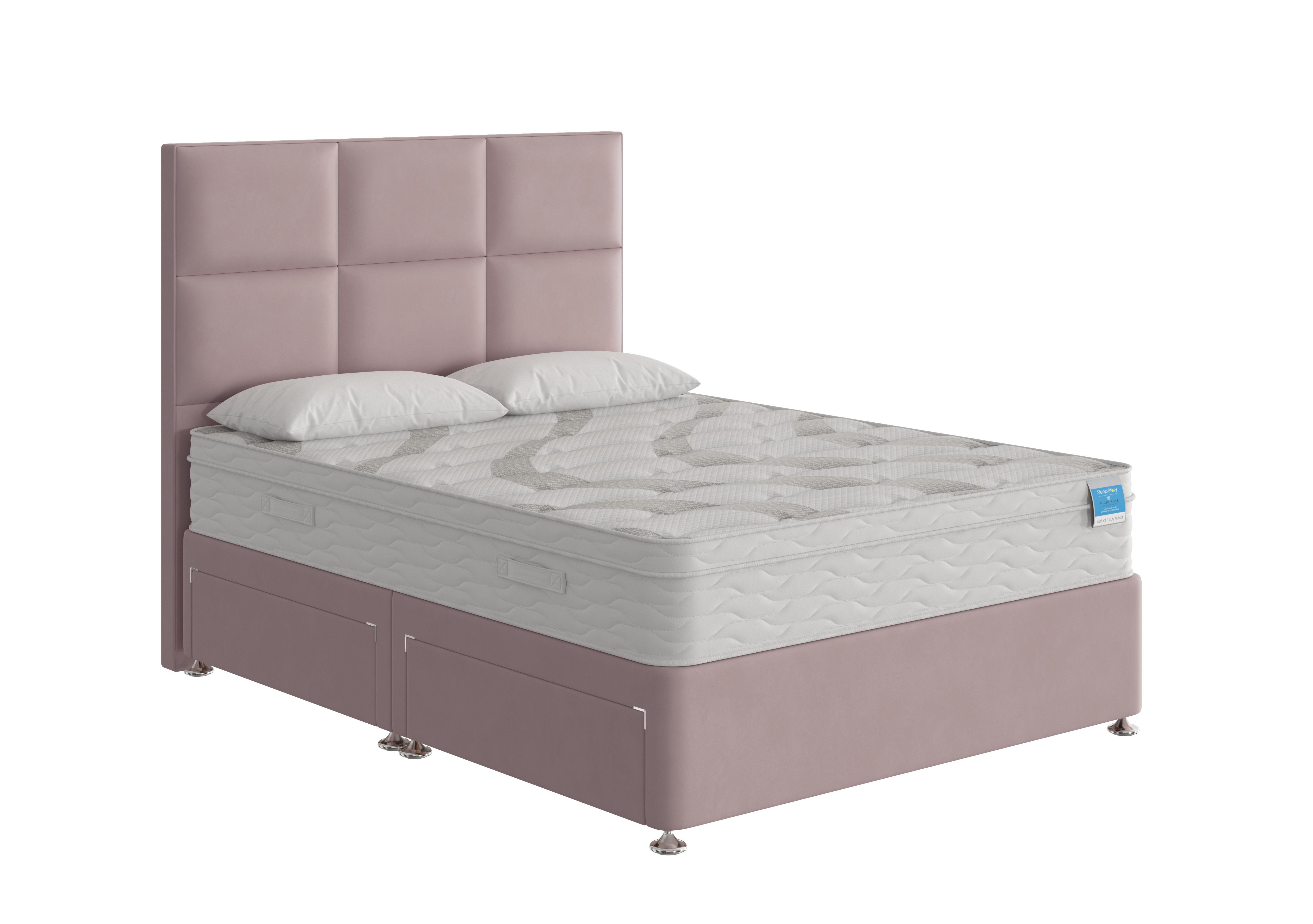 Natural Luxury Hybrid Divan Set in Plush Lilac on Furniture Village