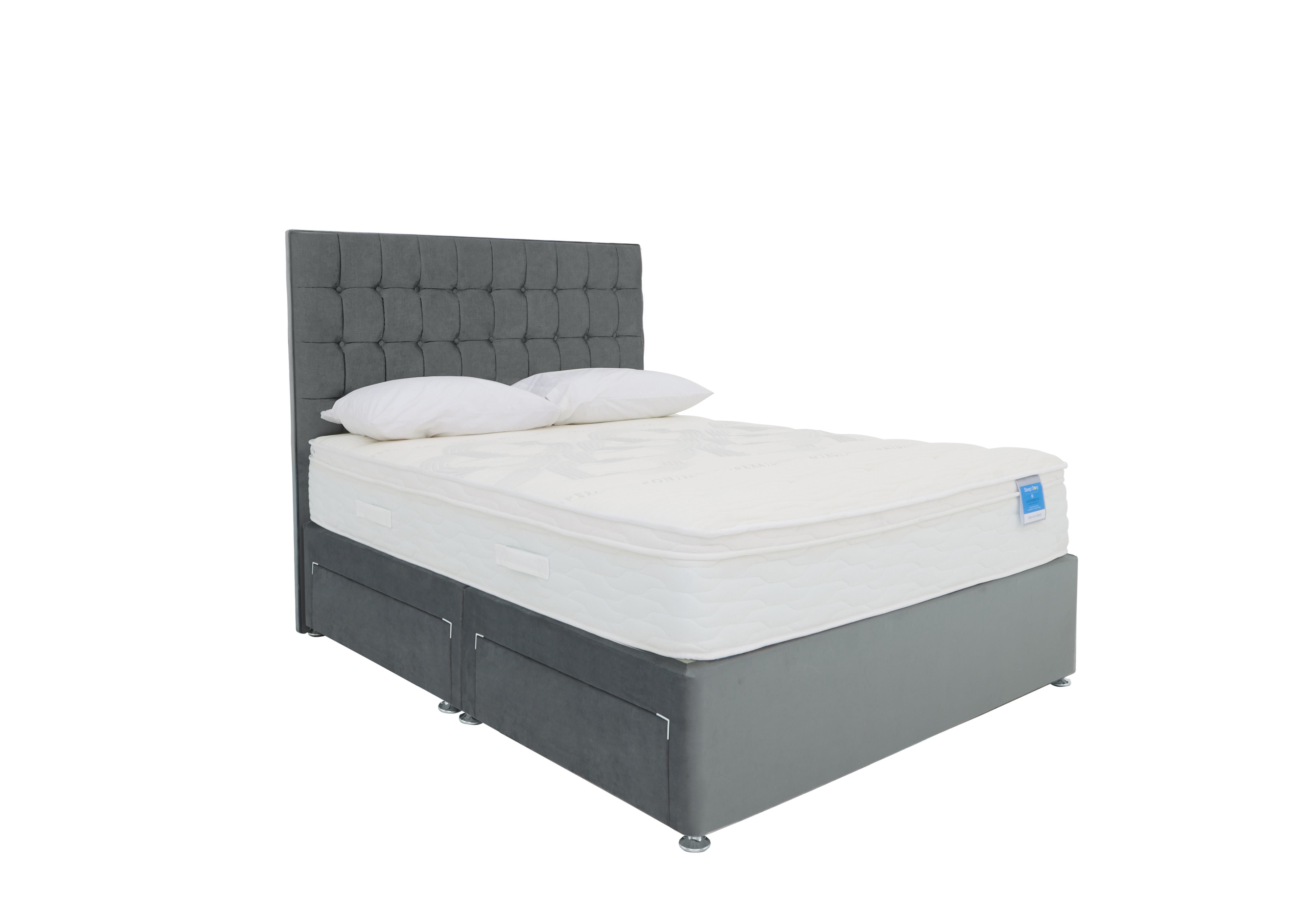 Memory Hybrid Divan Set in Plush Arctic Grey on Furniture Village