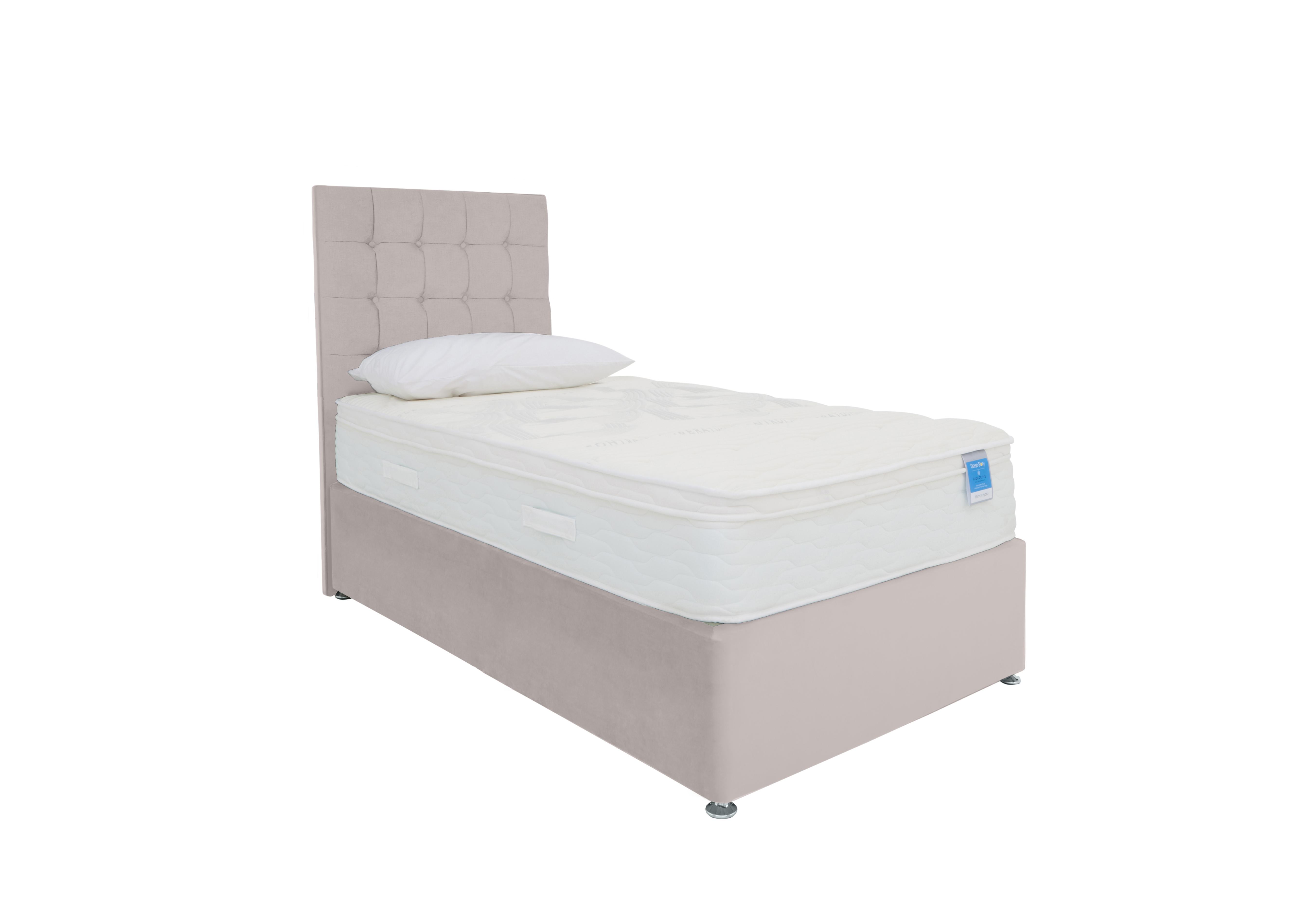 Memory Hybrid Divan Set in Plush Argent on Furniture Village