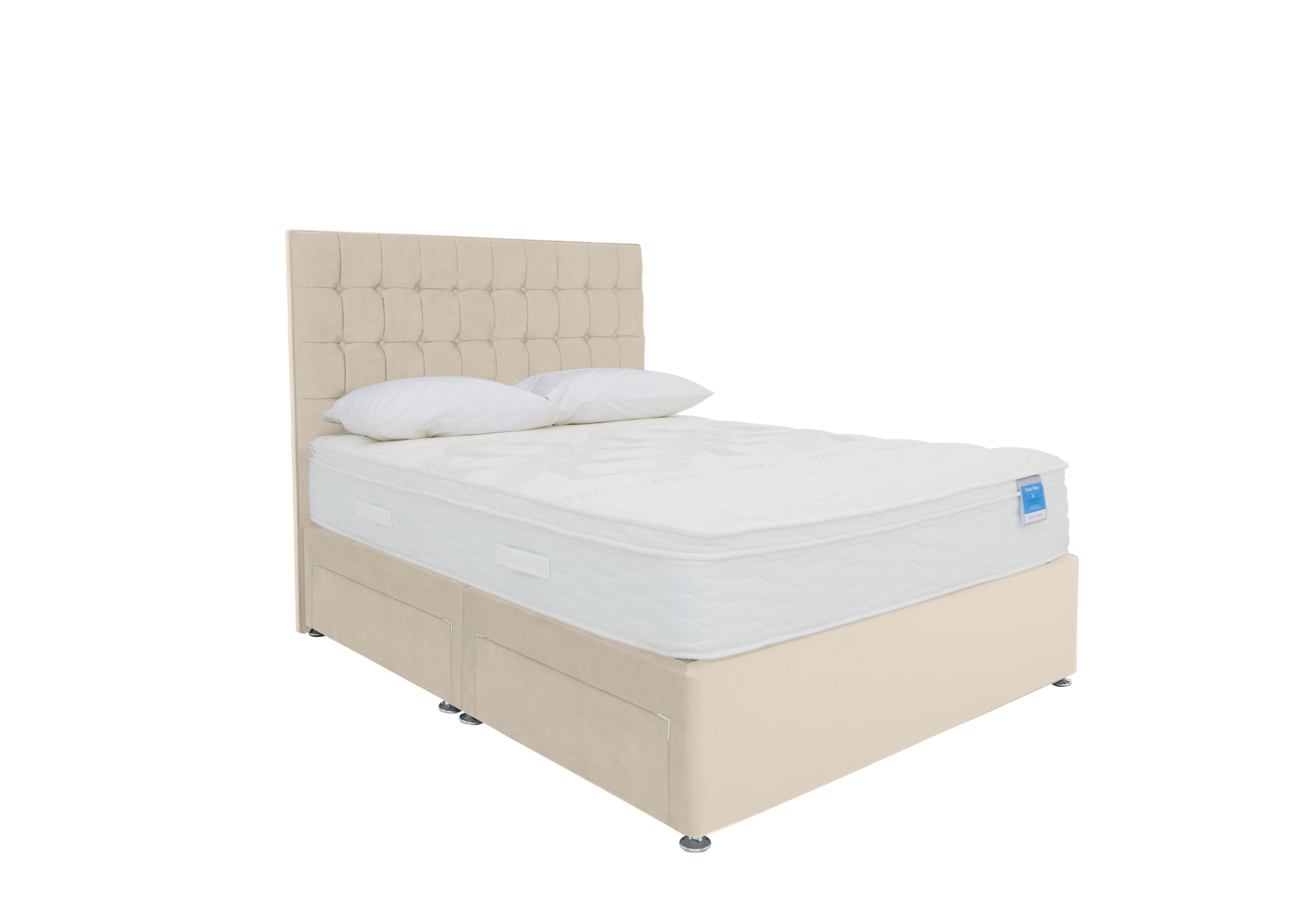 Memory Hybrid Divan Set in Plush Ecru on Furniture Village