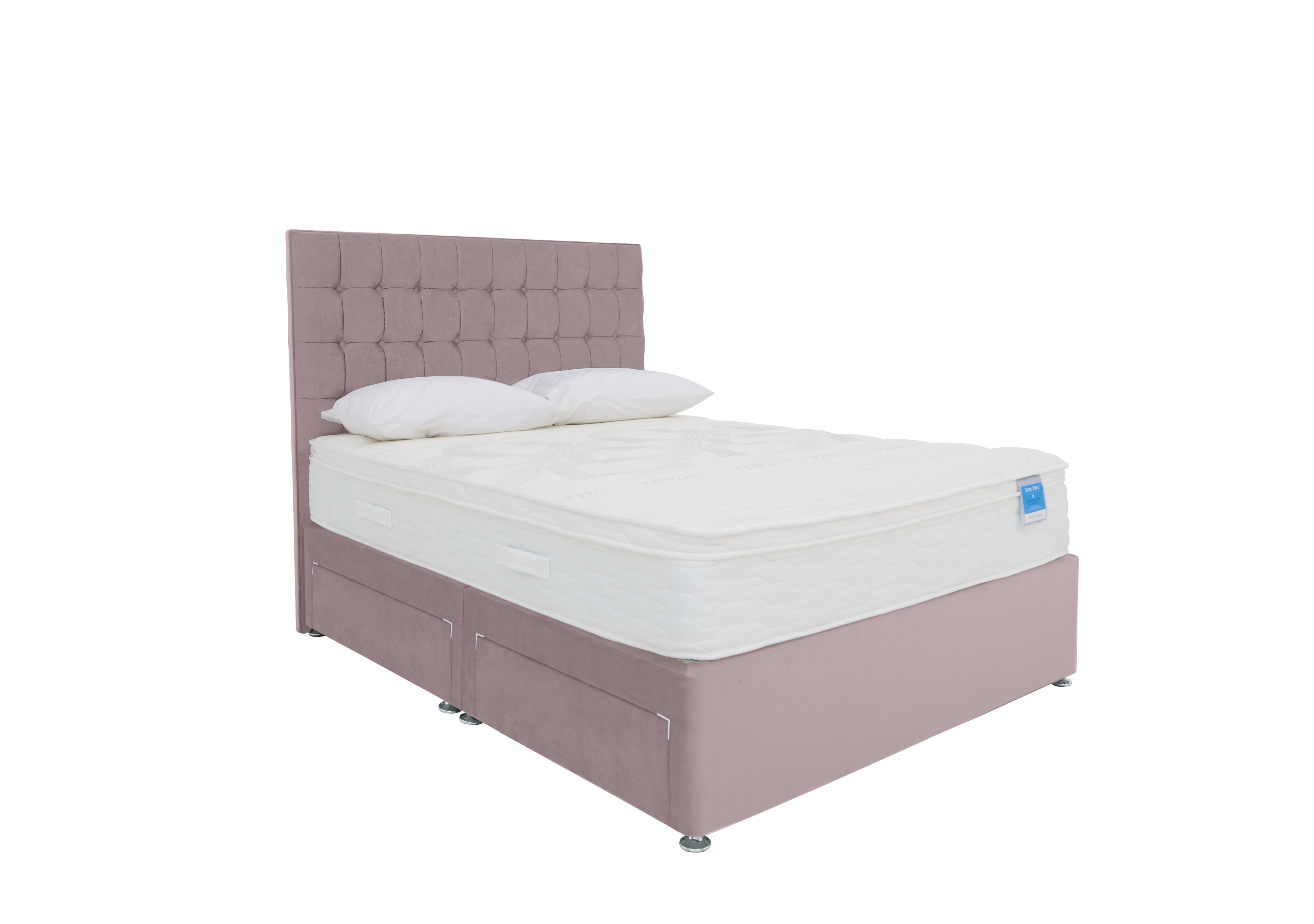 Memory Hybrid Divan Set in Plush Lilac on Furniture Village