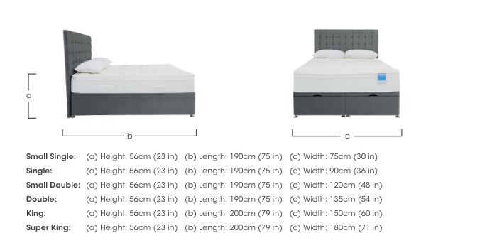 Memory Hybrid End Ottoman Divan Set in  on Furniture Village