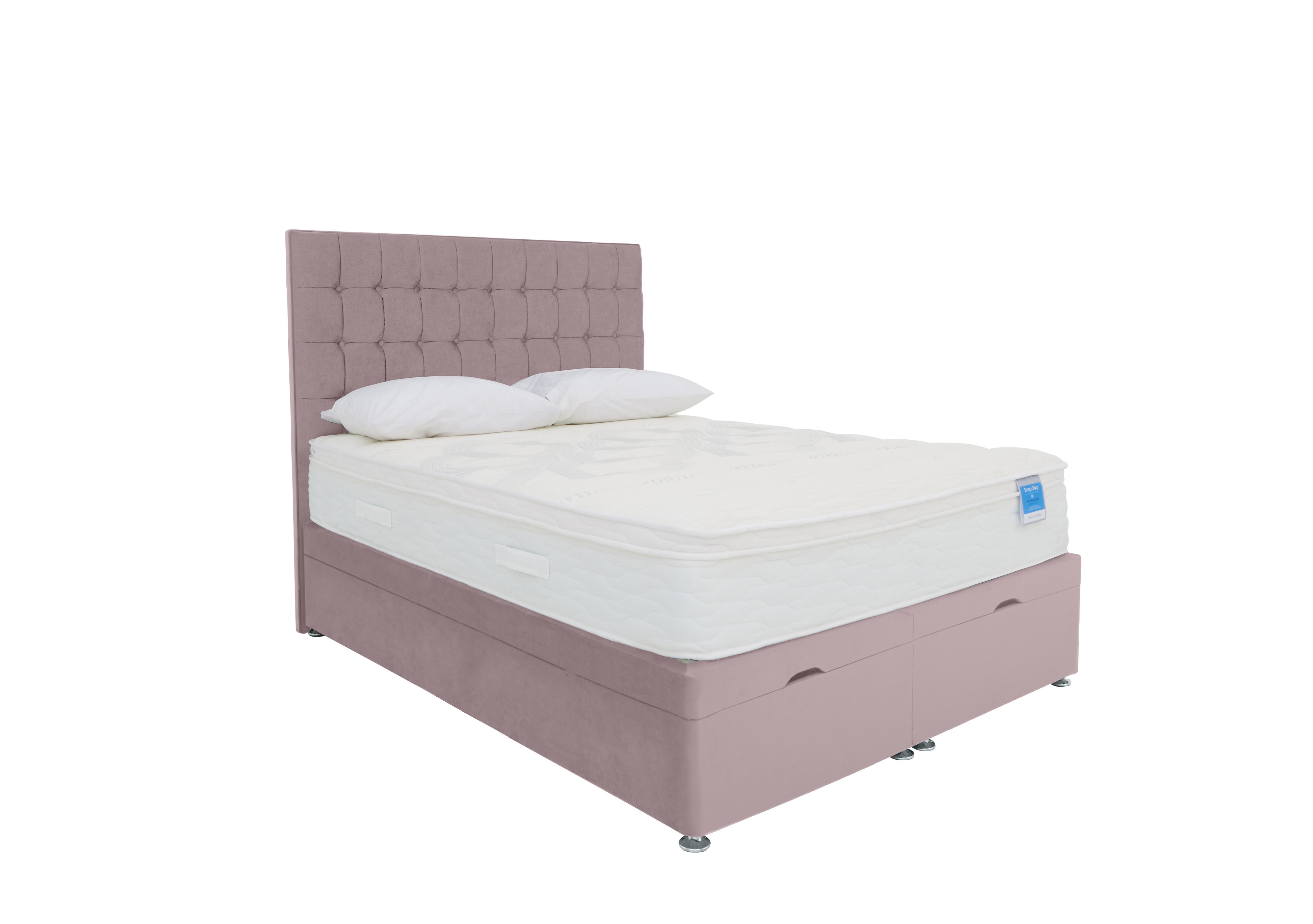 Memory Hybrid End Ottoman Divan Set in Plush Lilac on Furniture Village