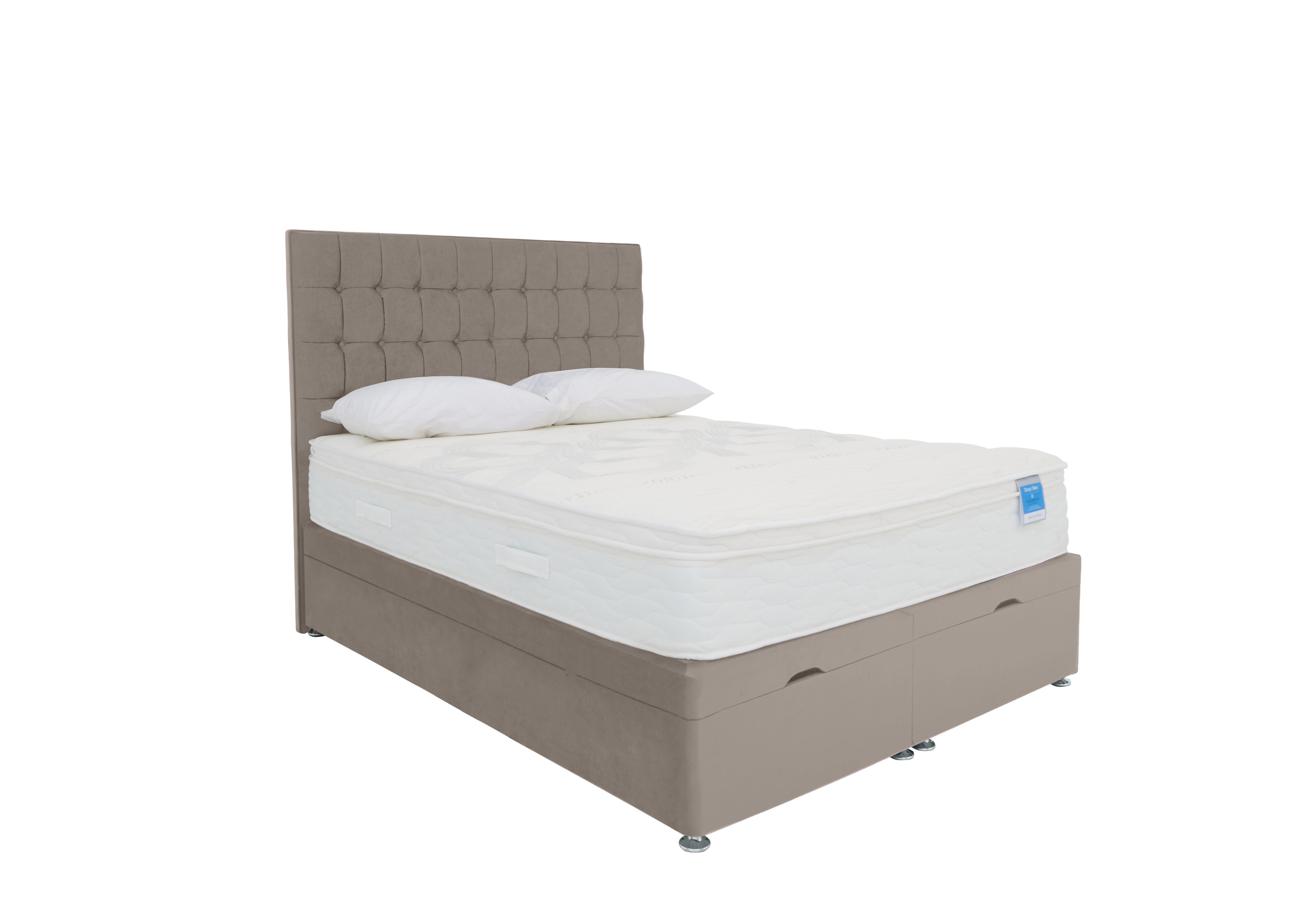 Memory Hybrid End Ottoman Divan Set in Plush Mole on Furniture Village