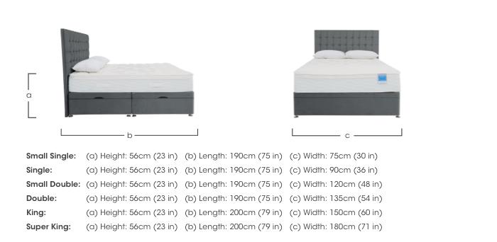 Memory Hybrid Side Ottoman Divan Set in  on Furniture Village