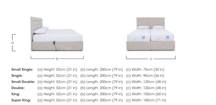 Natural Comfort Adjustable Divan Bed in  on Furniture Village