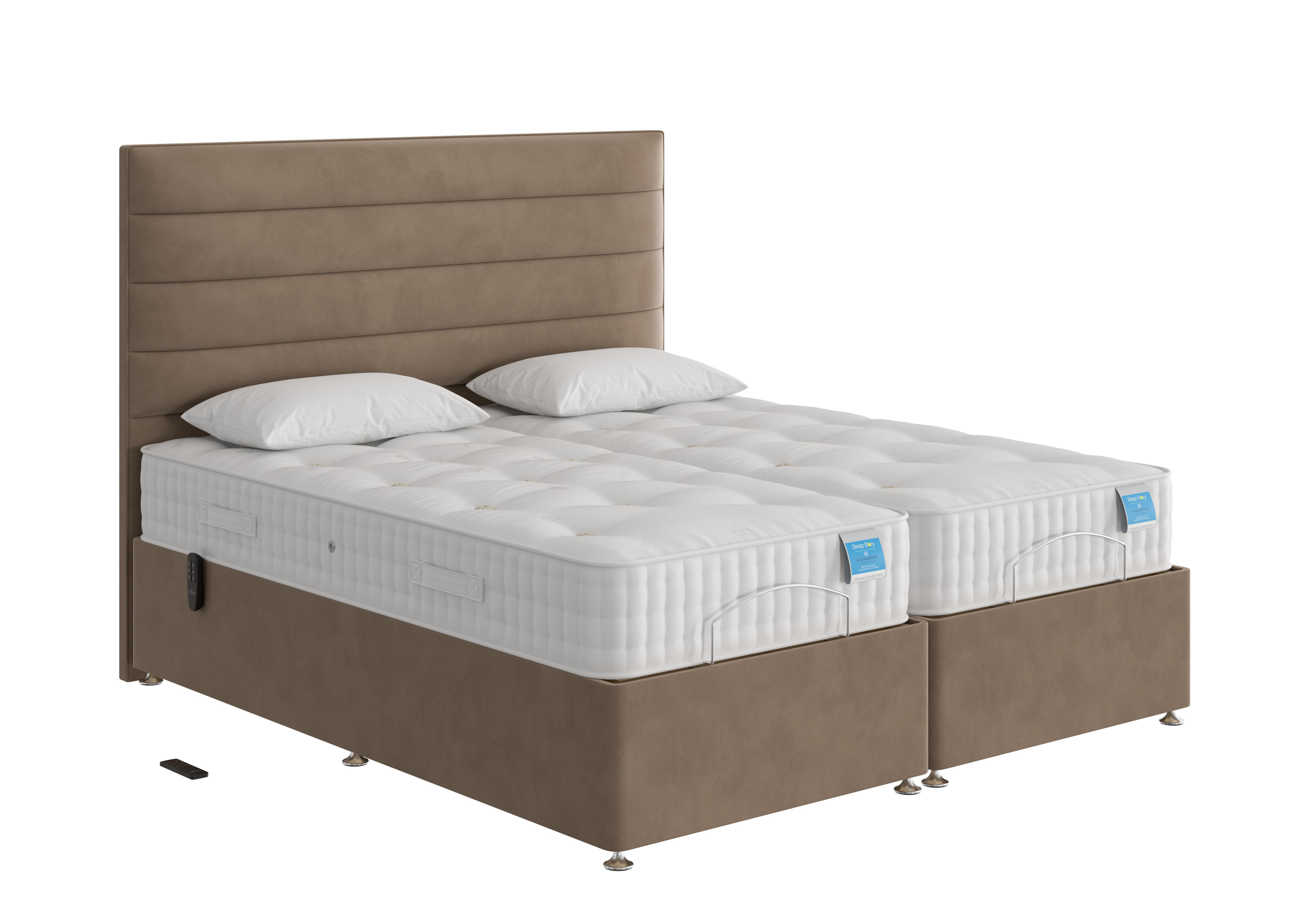 Natural Comfort Adjustable Divan Bed in Lace Caramel on Furniture Village