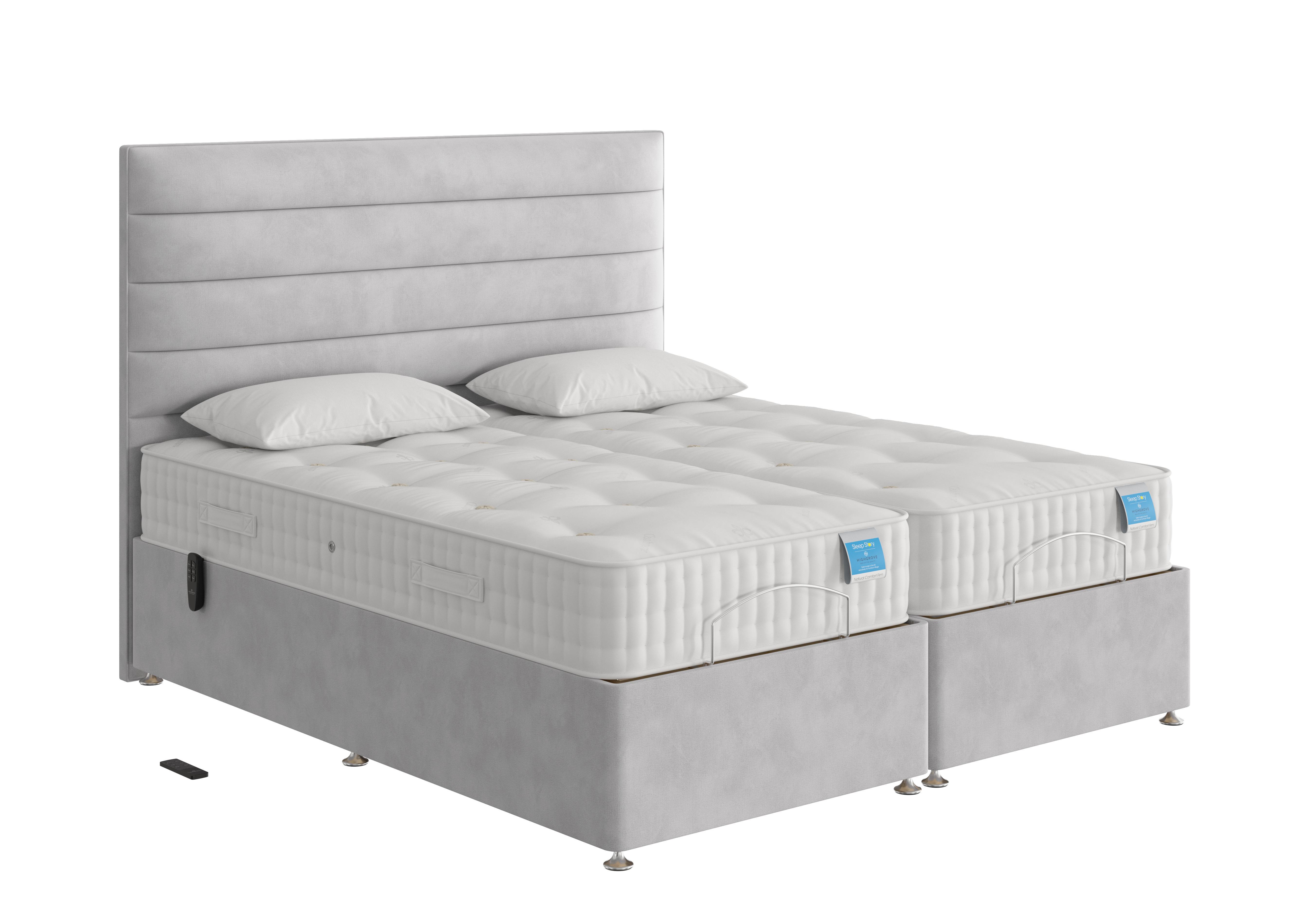 Natural Comfort Adjustable Divan Bed in Lace Dolphin on Furniture Village