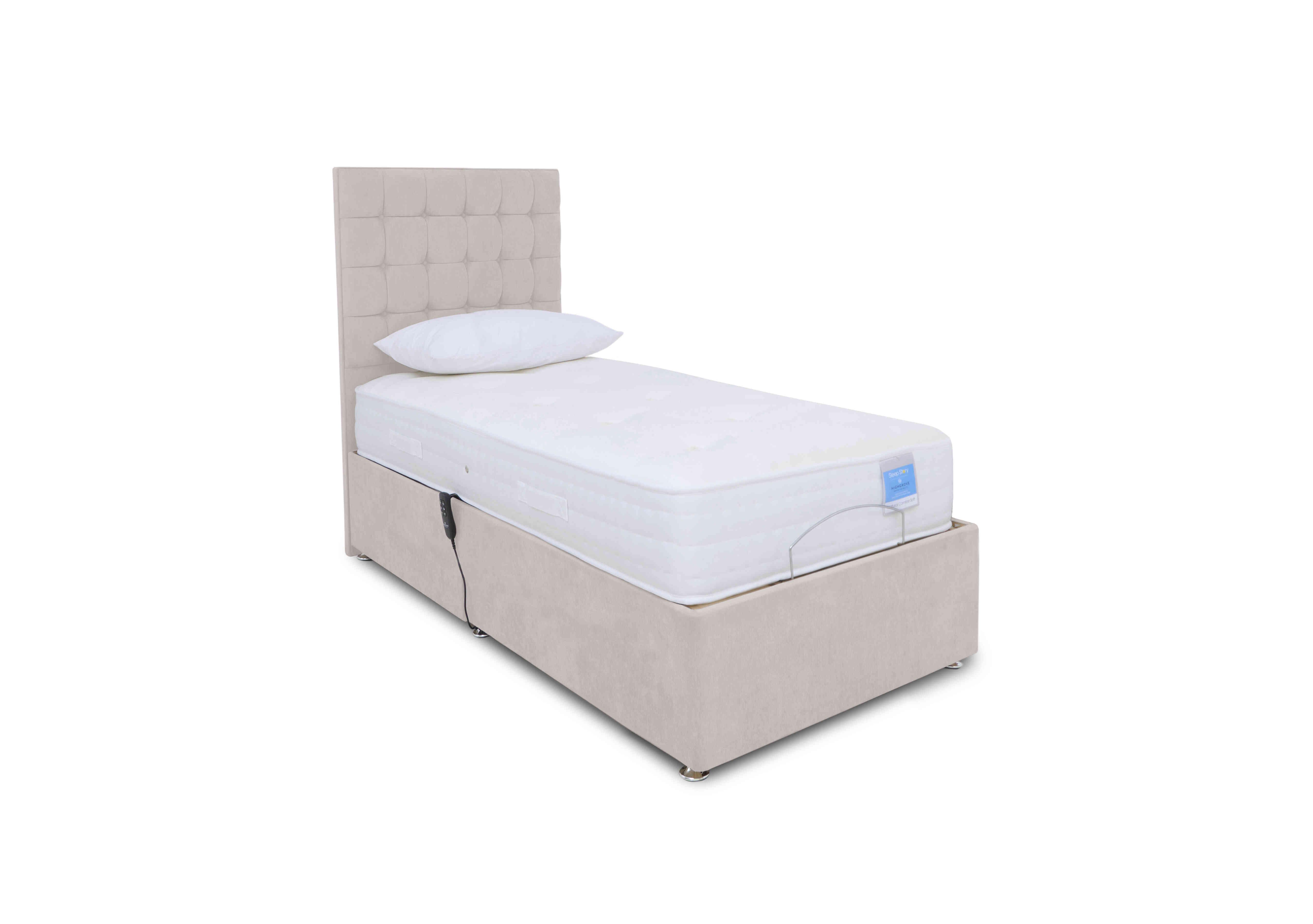 Natural Comfort Adjustable Divan Bed in Plush Argent on Furniture Village