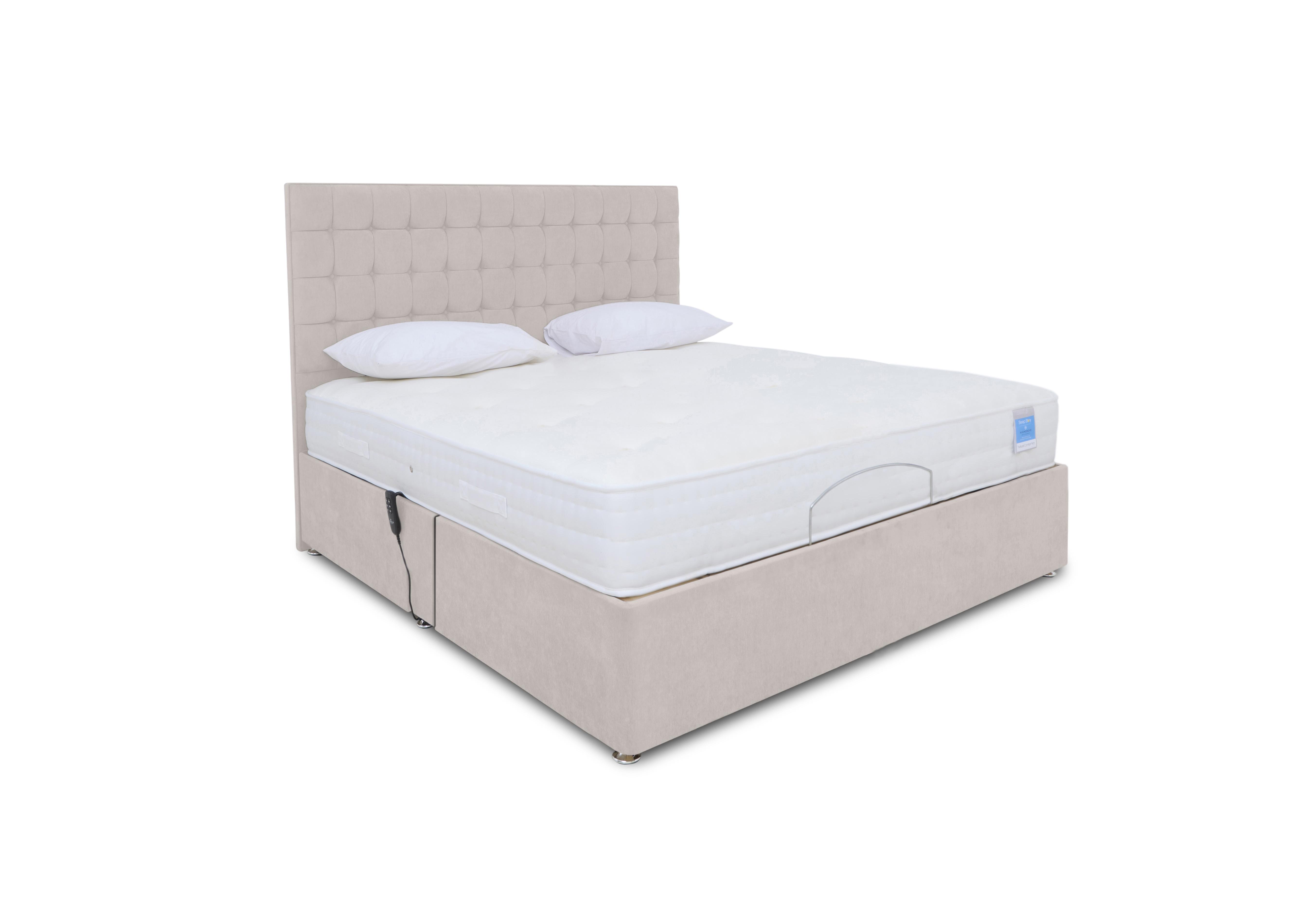 Natural Comfort Adjustable Divan Bed in Plush Argent on Furniture Village
