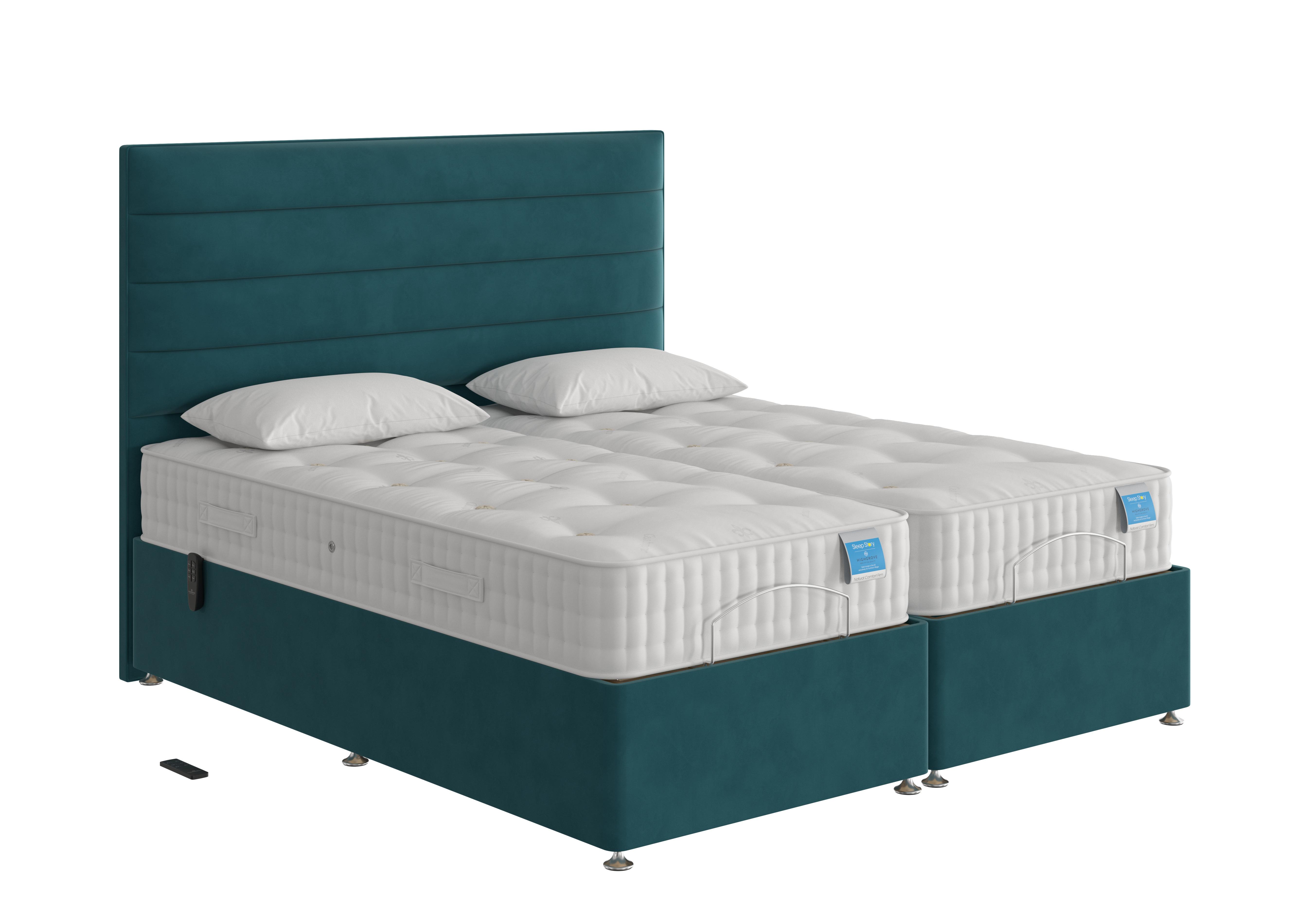 Natural Comfort Adjustable Divan Bed in Plush Atlantic on Furniture Village