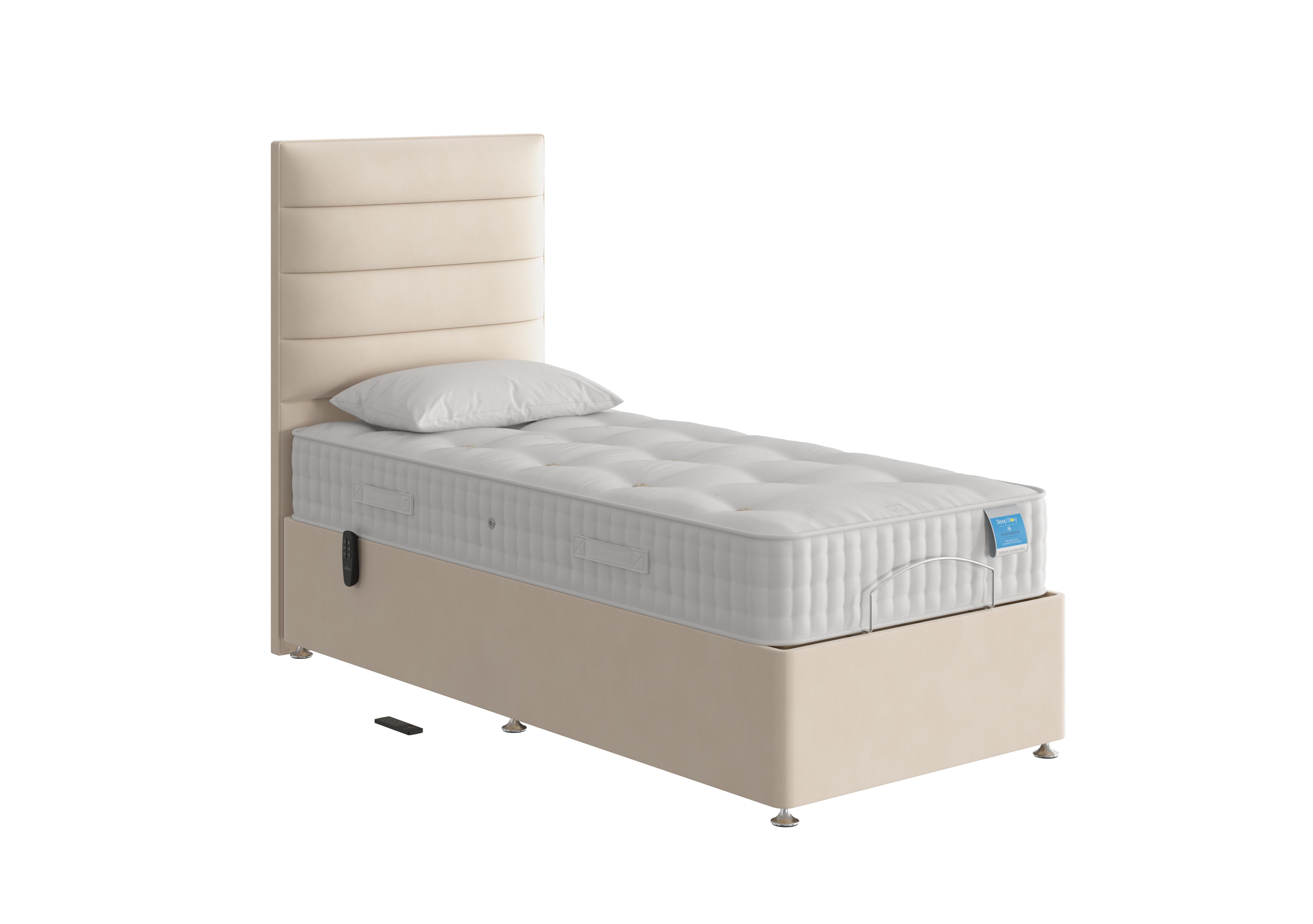 Natural Comfort Adjustable Divan Bed in Plush Ecru on Furniture Village