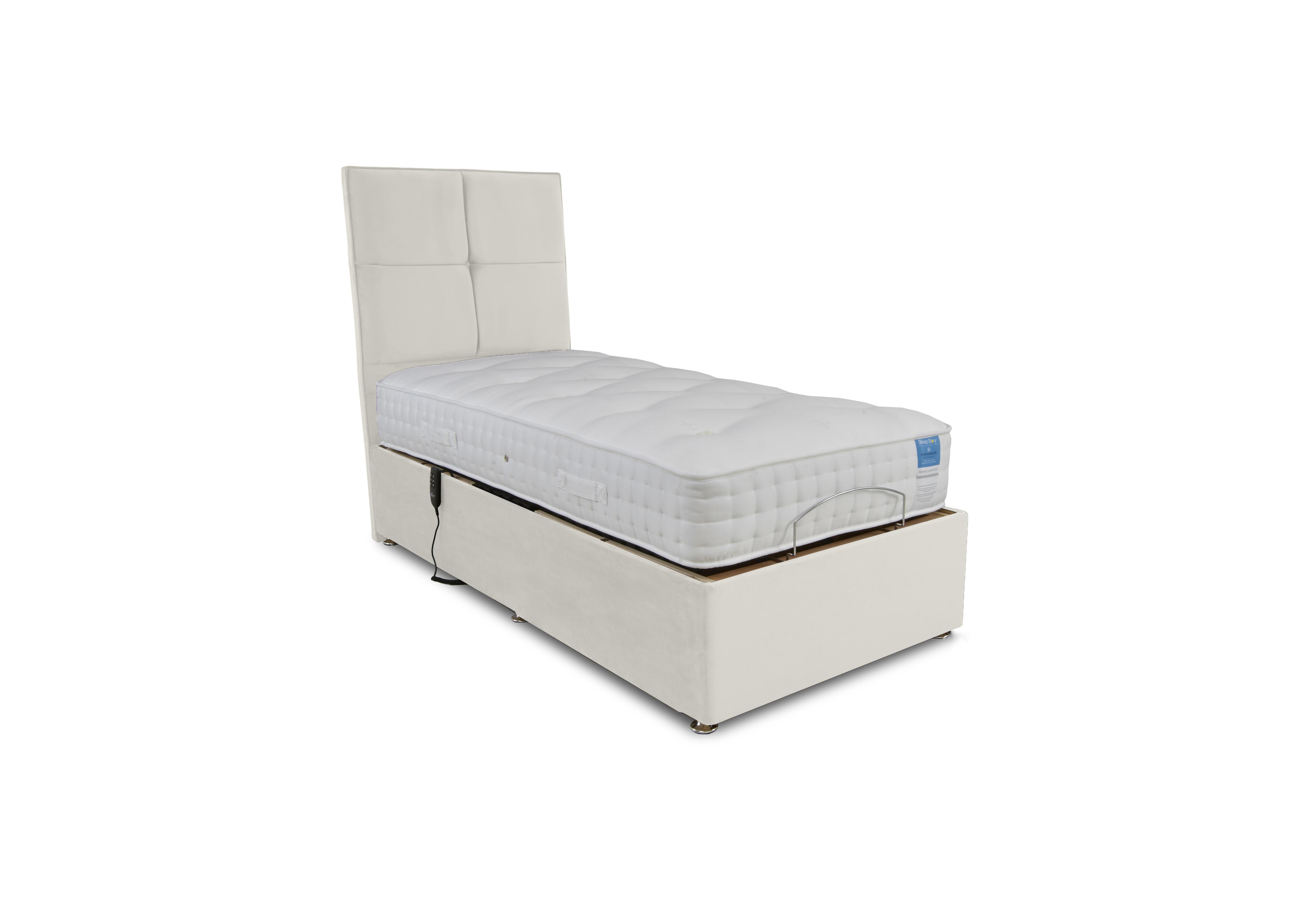 Natural Comfort Adjustable Divan Set in Plush Ecru on Furniture Village