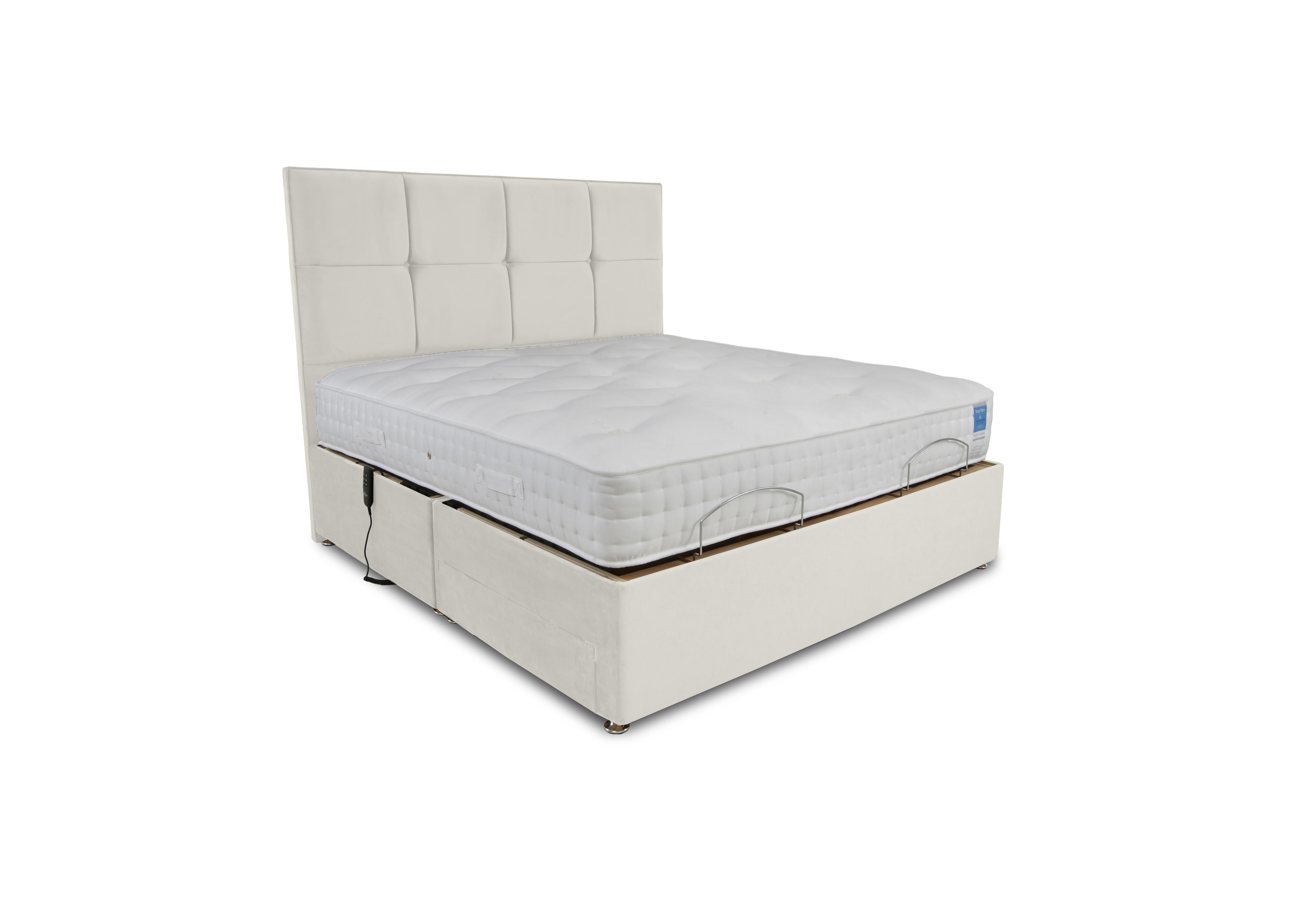 Natural Comfort Adjustable Divan Set in Plush Ecru on Furniture Village