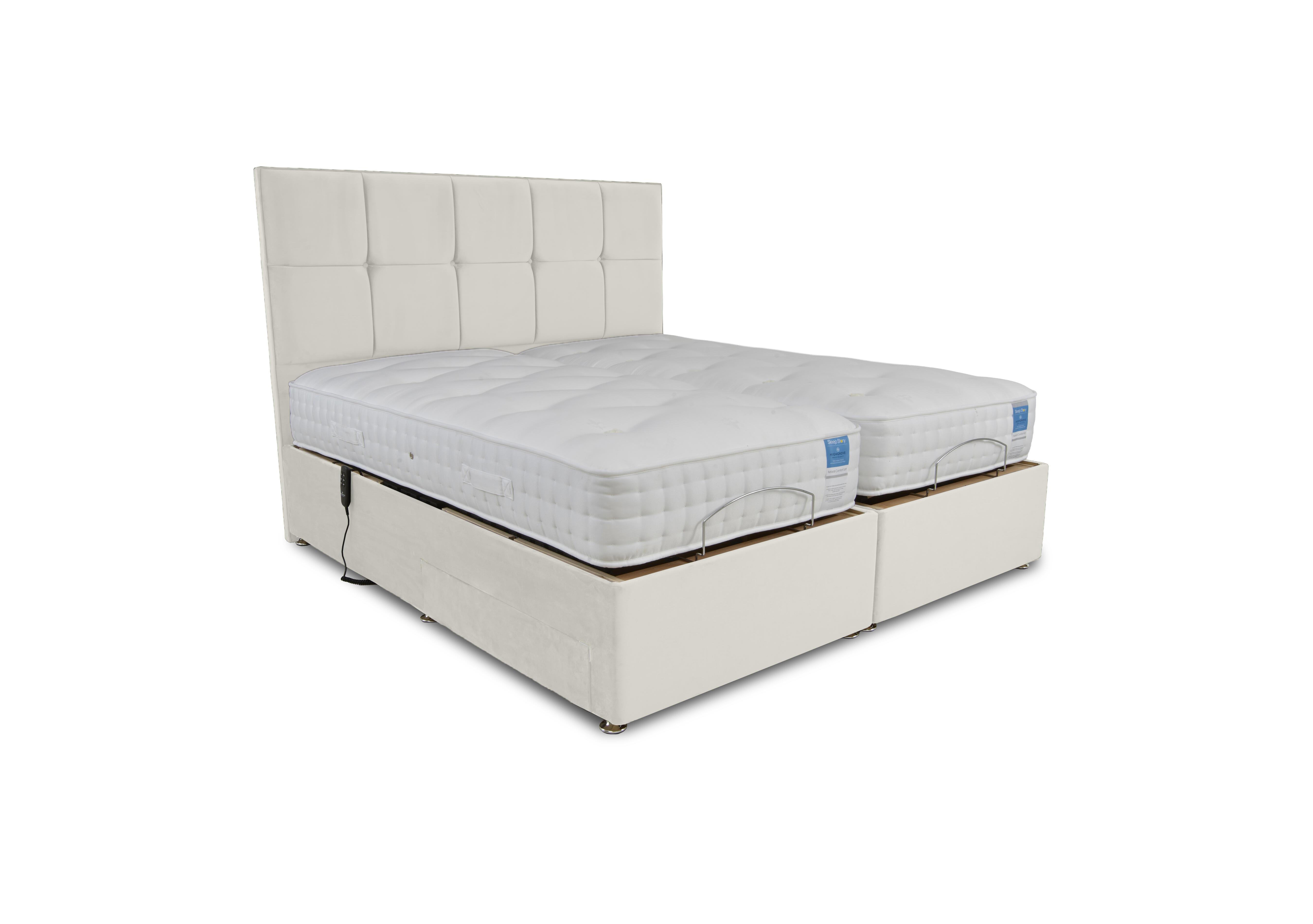 Natural Comfort Adjustable Divan Set in Plush Ecru on Furniture Village